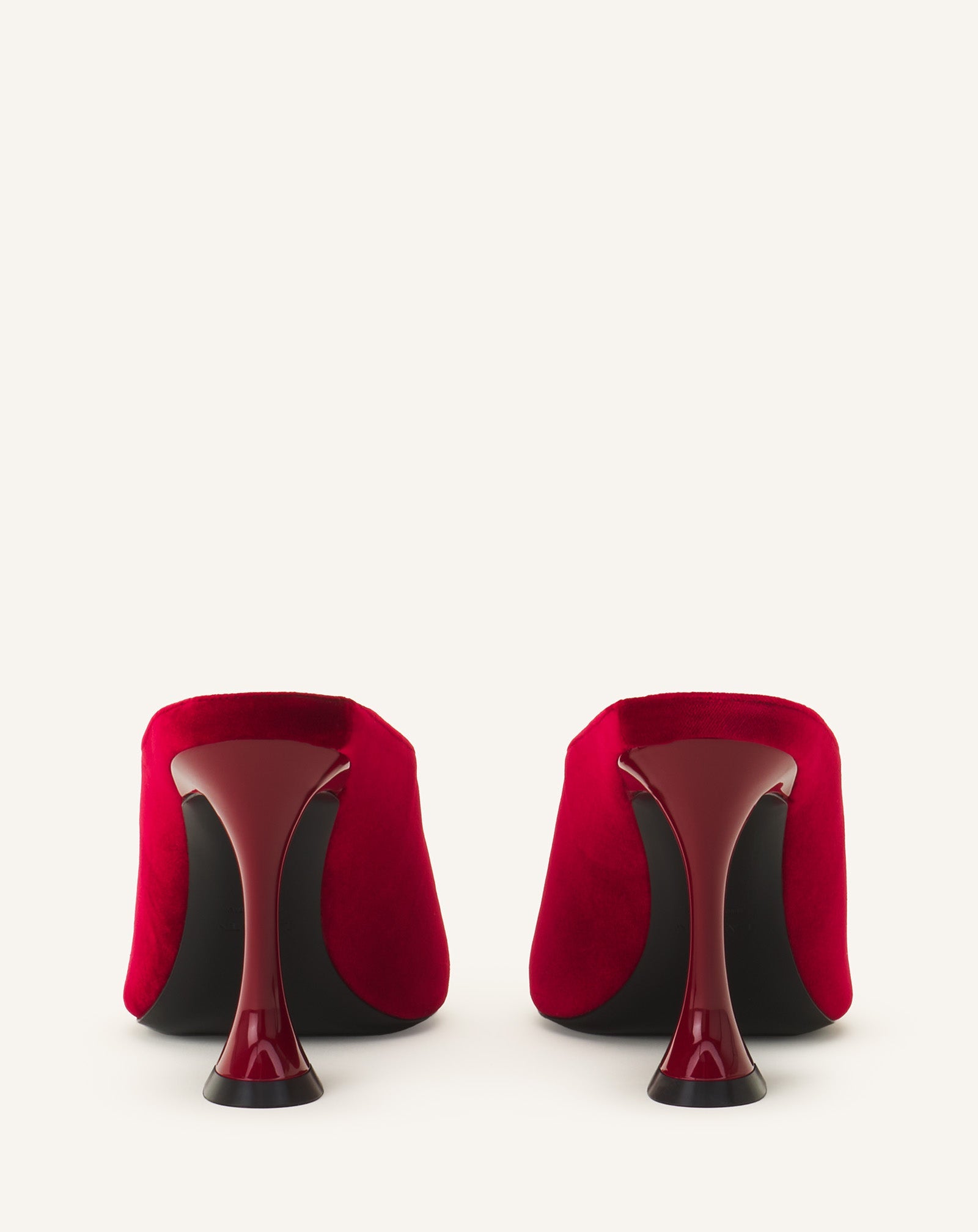 Red Midnight Step Mule In Velvet | Lanvin Women