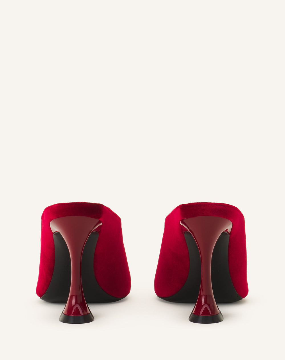 Red Midnight Step Mule In Velvet | Lanvin Women