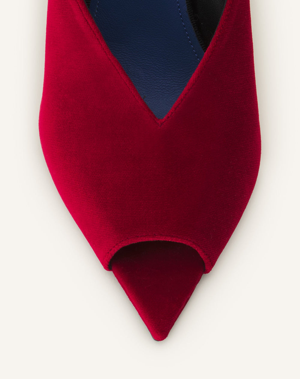 Red Midnight Step Mule In Velvet | Lanvin Women