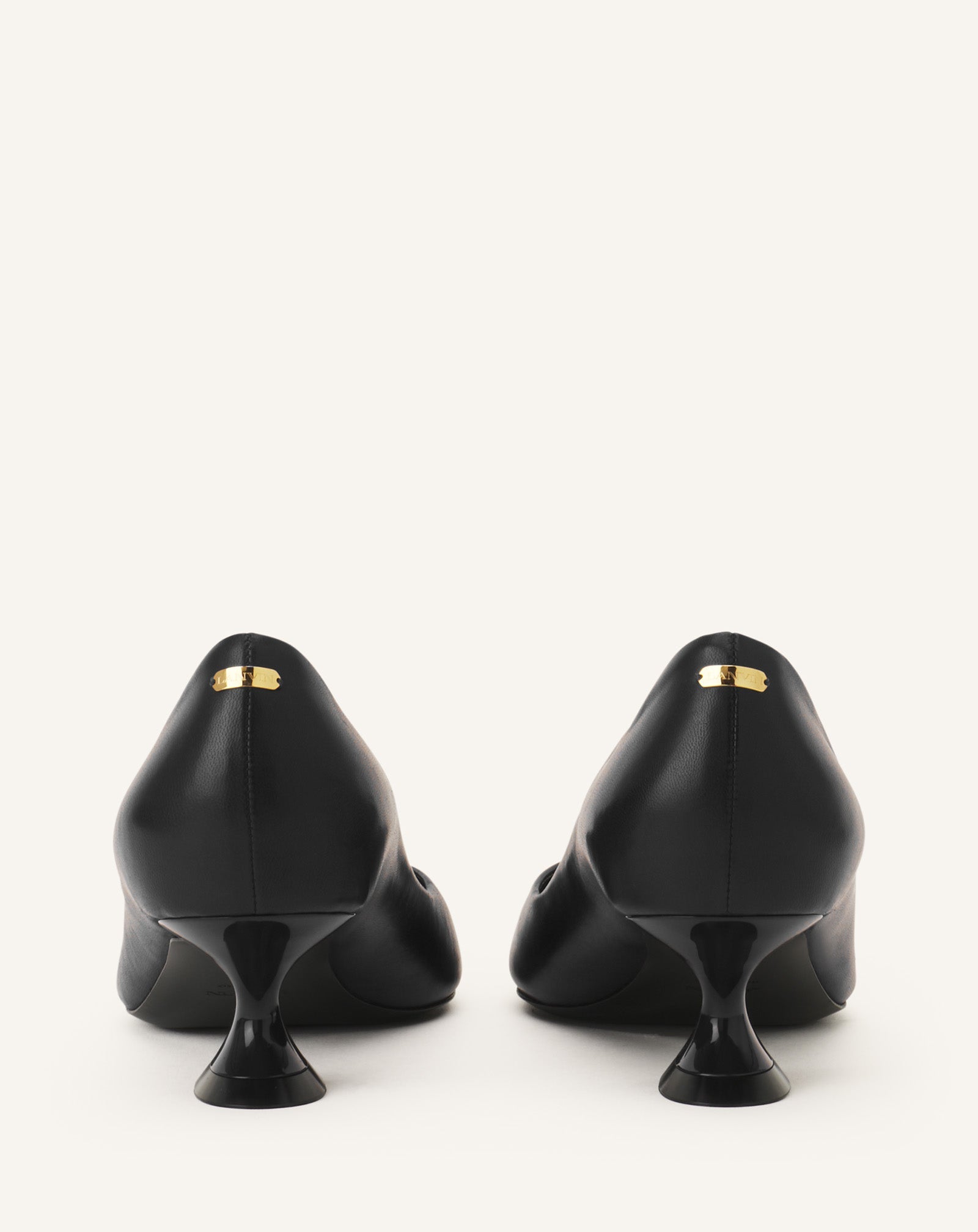Black Midnight Step Pump In Leather | Lanvin Women