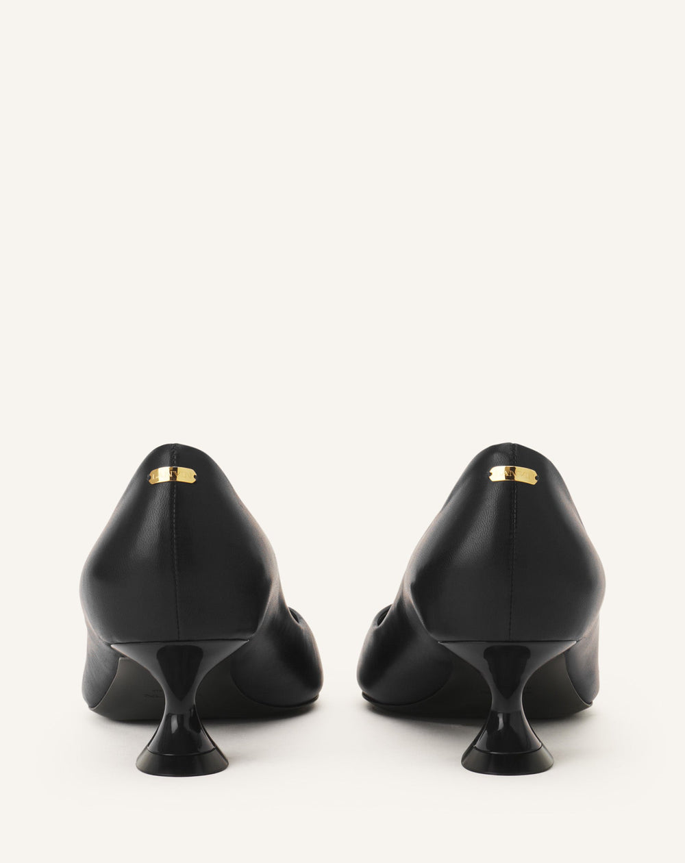 Black Midnight Step Pump In Leather | Lanvin Women