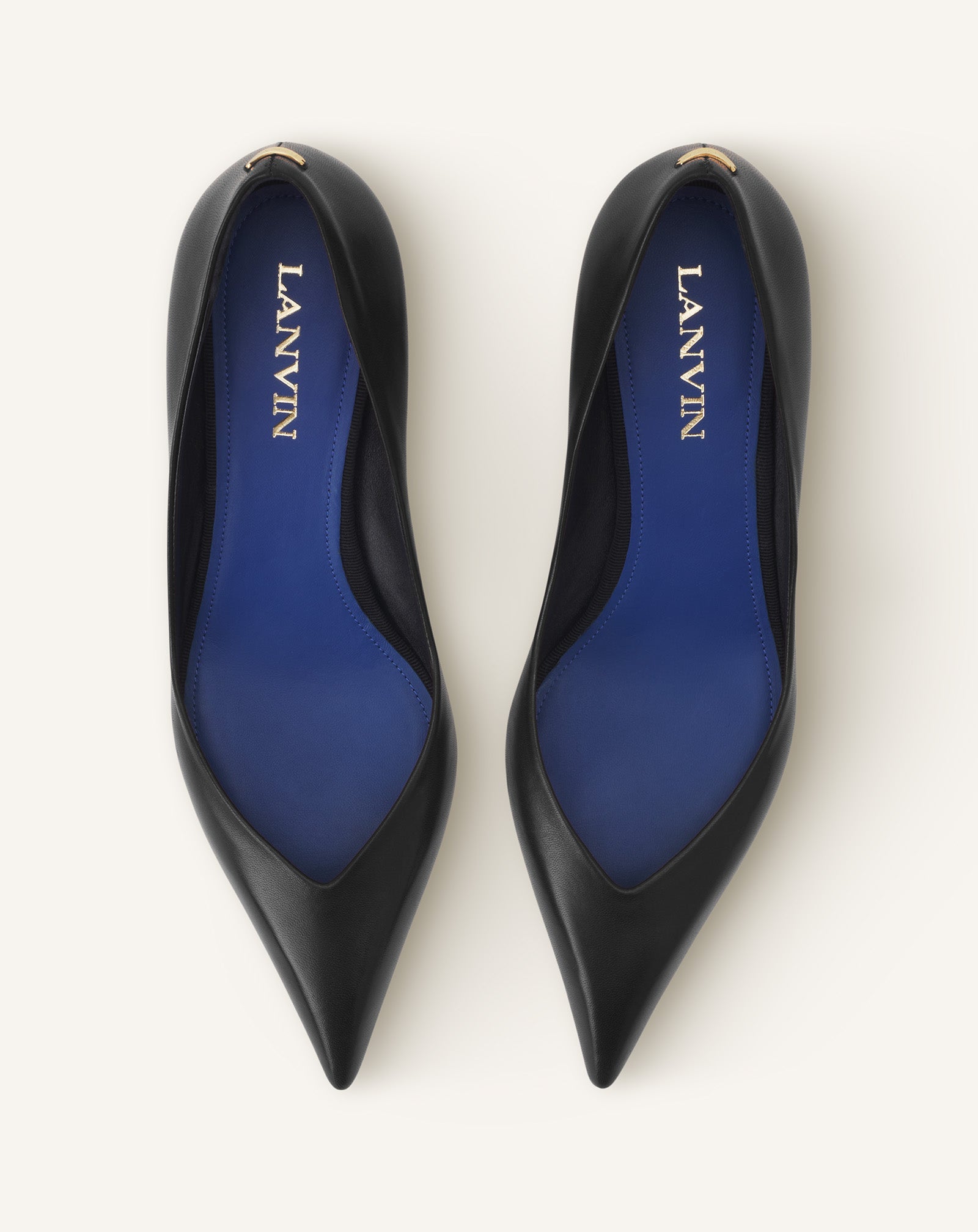 Black Midnight Step Pump In Leather | Lanvin Women