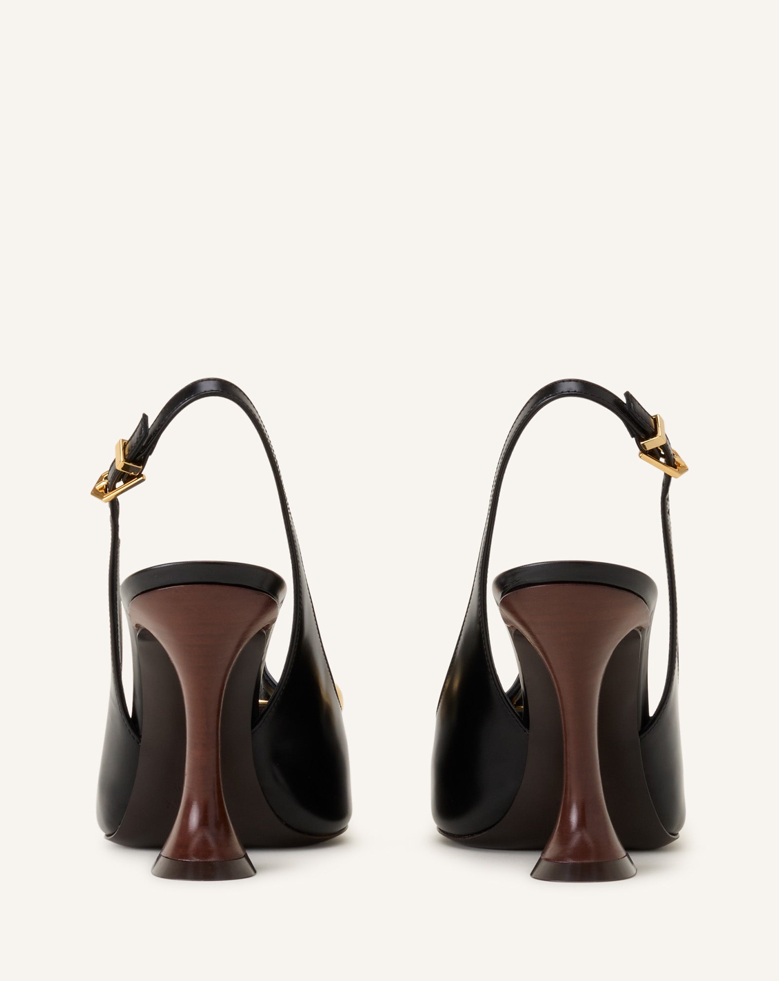Escarpin Slingback En Cuir Avec Piercing Black | Lanvin Women
