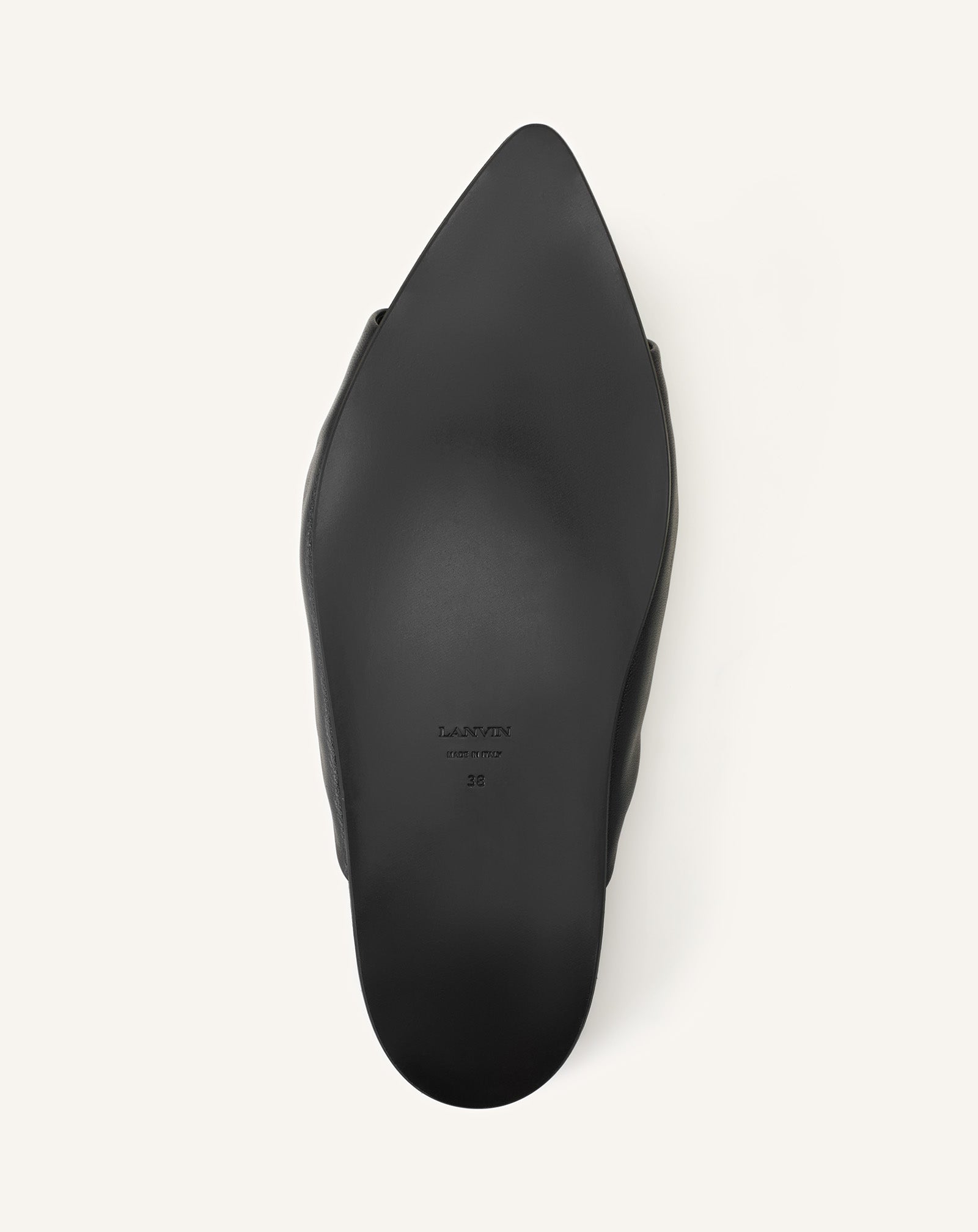 Mule Plate À Noeud Cuir Black | Lanvin Women