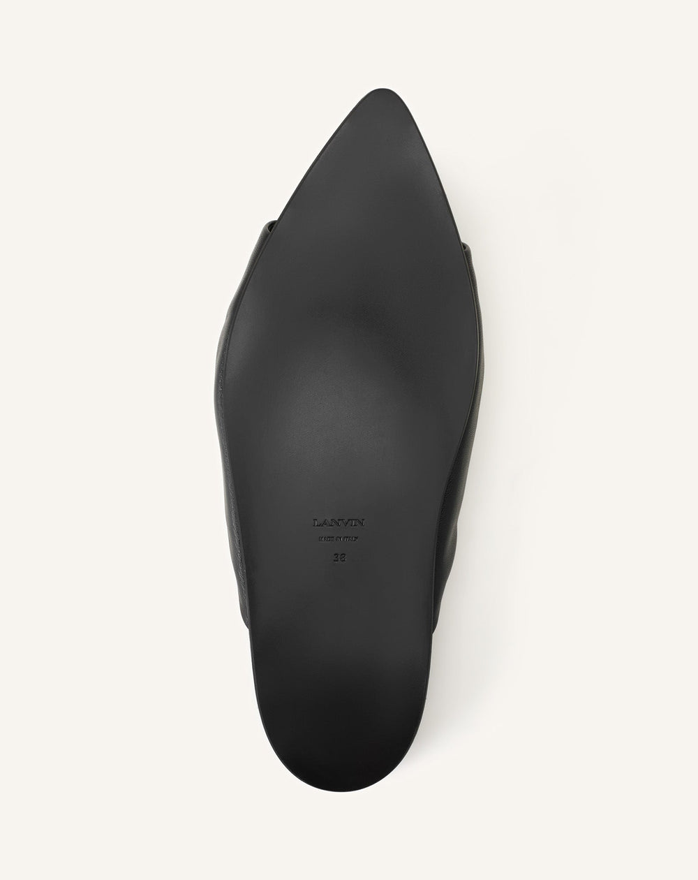 Mule Plate À Noeud Cuir Black | Lanvin Women