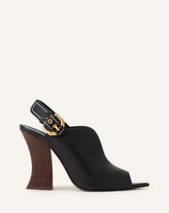 Sandale En Cuir À Boucle 100mm Black | Lanvin Women