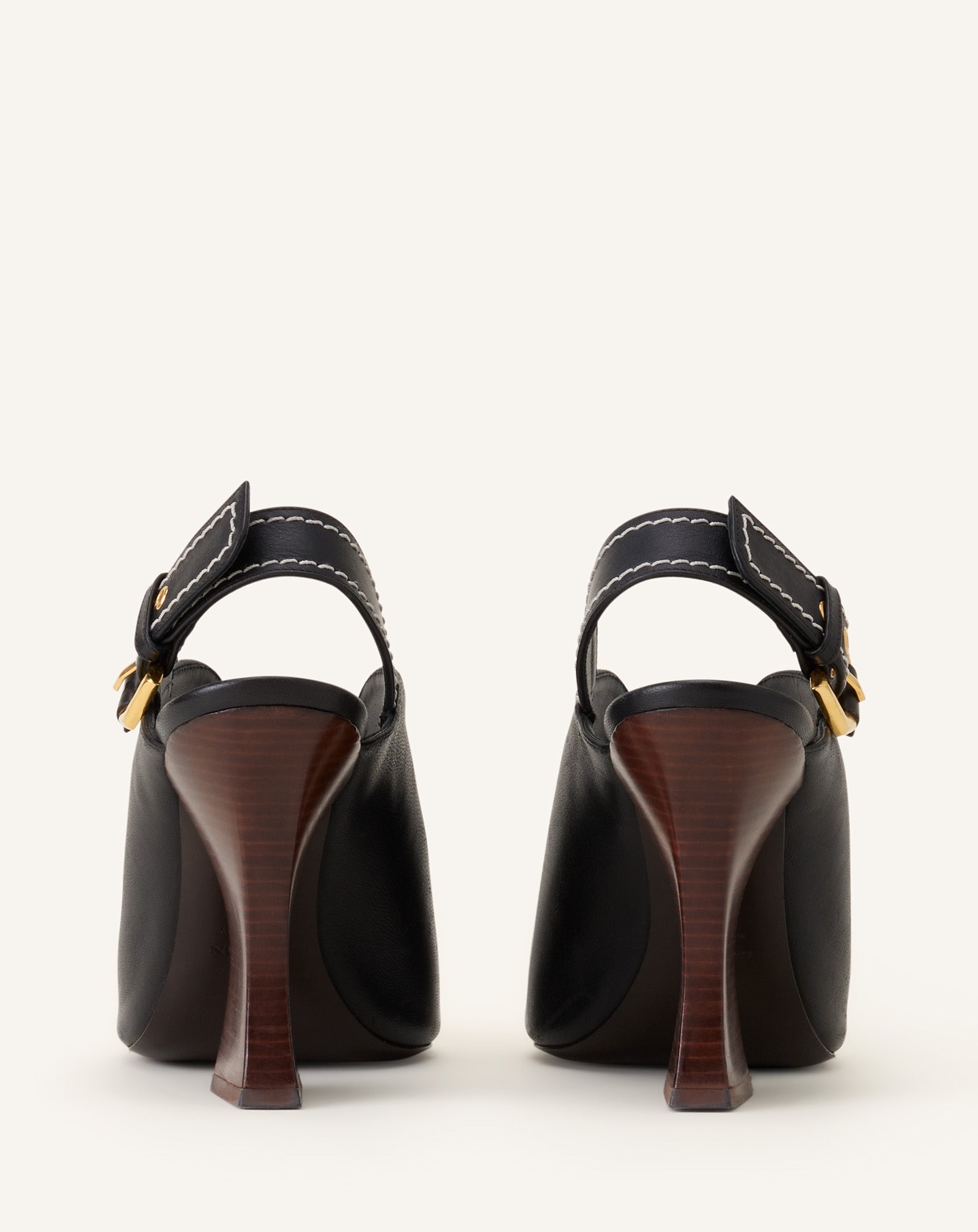Sandale En Cuir À Boucle 100mm Black | Lanvin Women