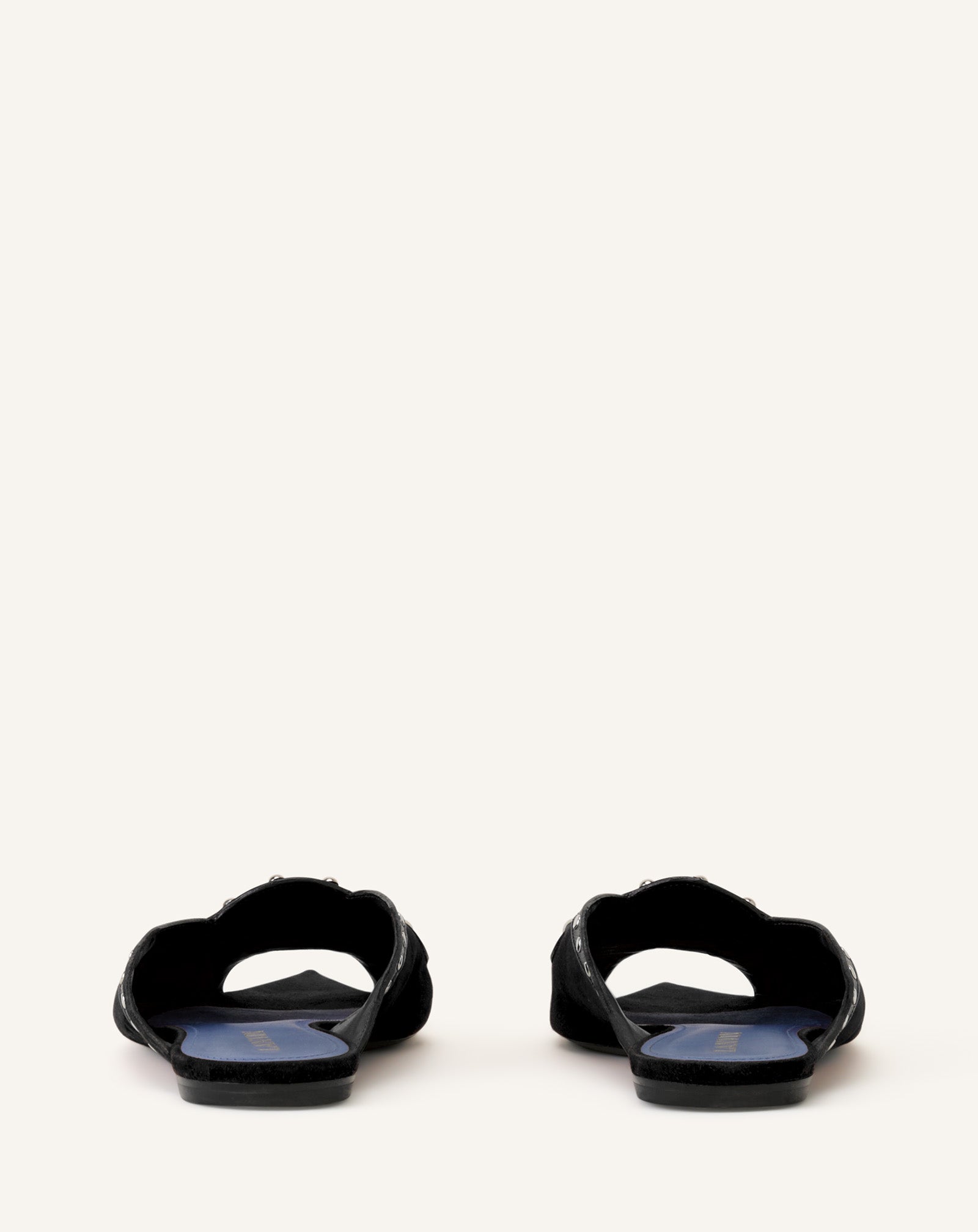 Mule Plate Pointue A Studs Black | Lanvin Women