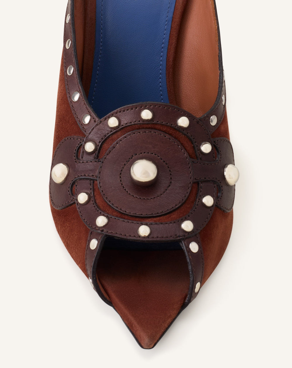 Mule A Clous 100mm Brown | Lanvin Women