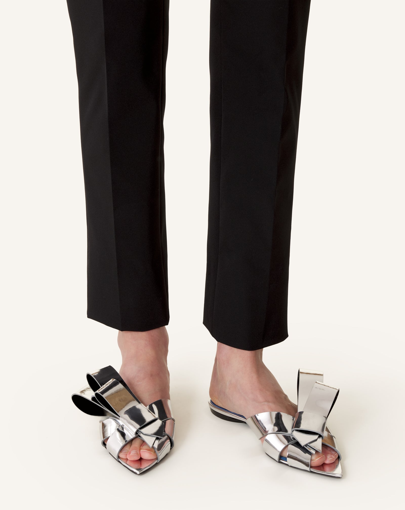 Mule Plates Cadeau En Cuir Metallic Silver | Lanvin Women