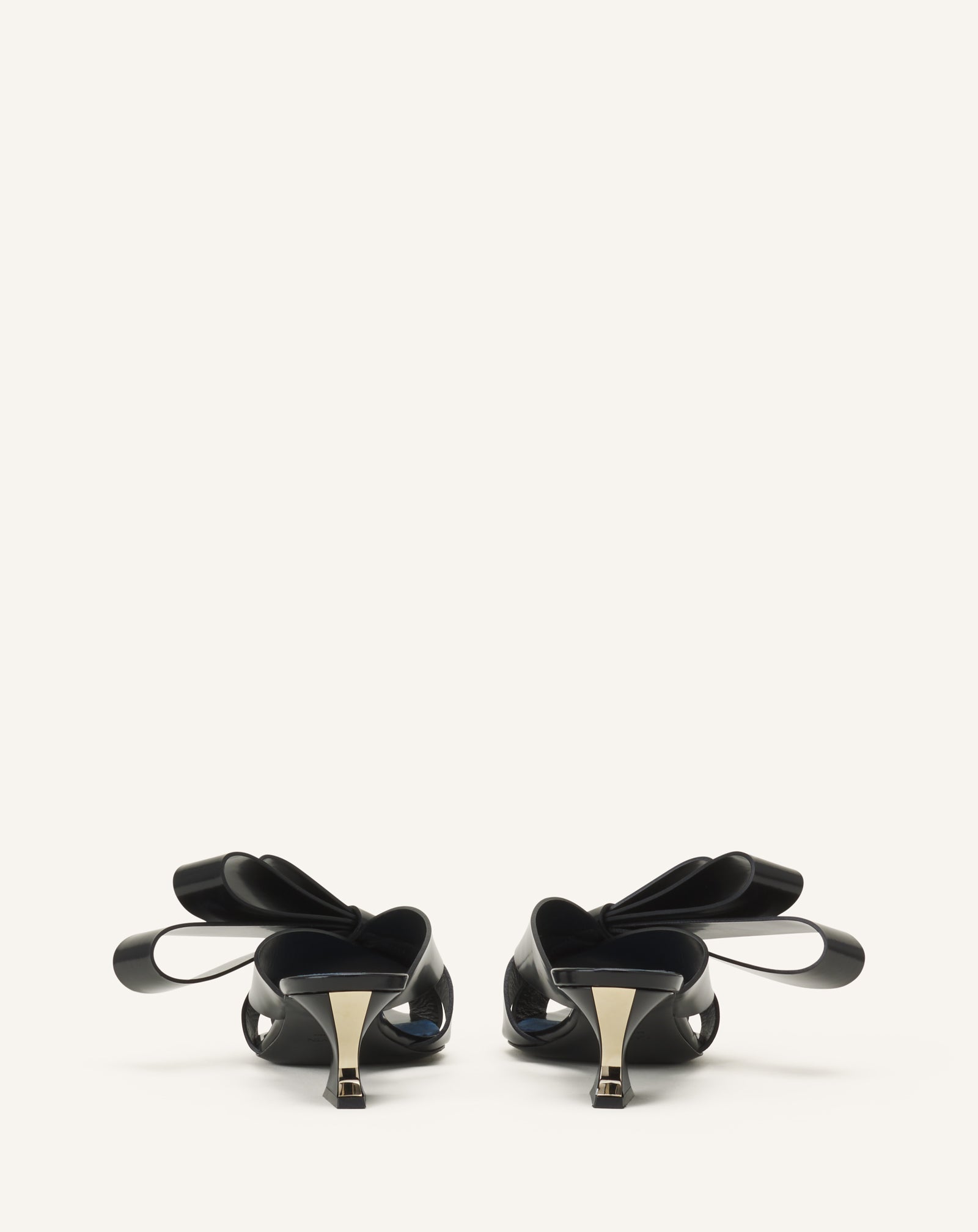Mule À Talon Cadeau En Cuir Black | Lanvin Women