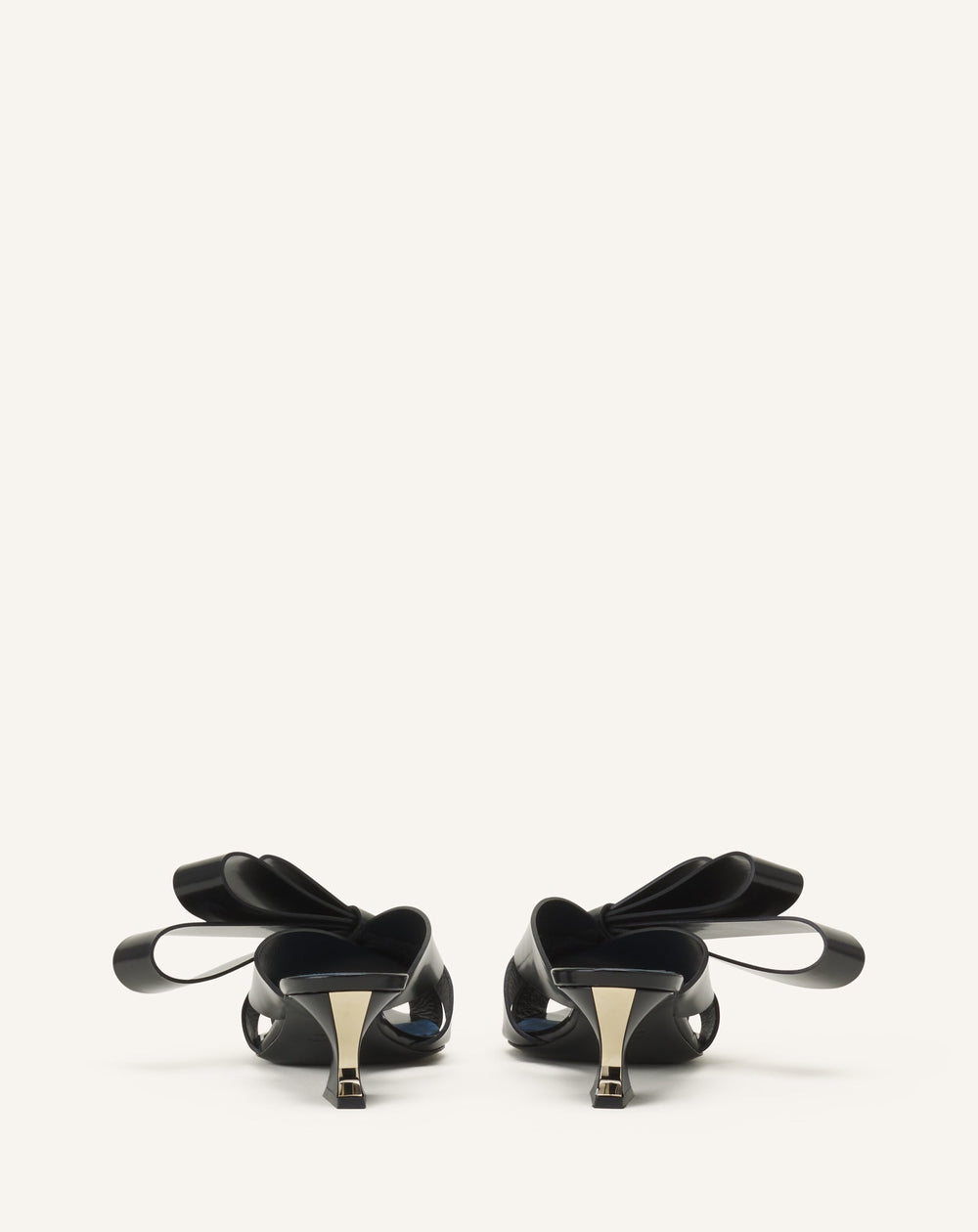 Mule À Talon Cadeau En Cuir Black | Lanvin Women