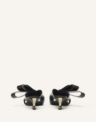 Mule À Talon Cadeau En Cuir Black | Lanvin Women
