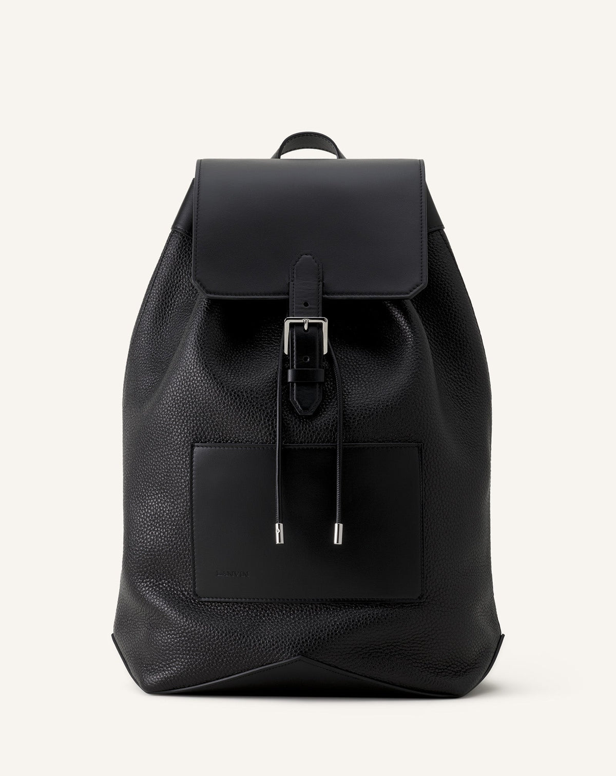 Sac À Dos Zaino En Cuir Black | Lanvin Men