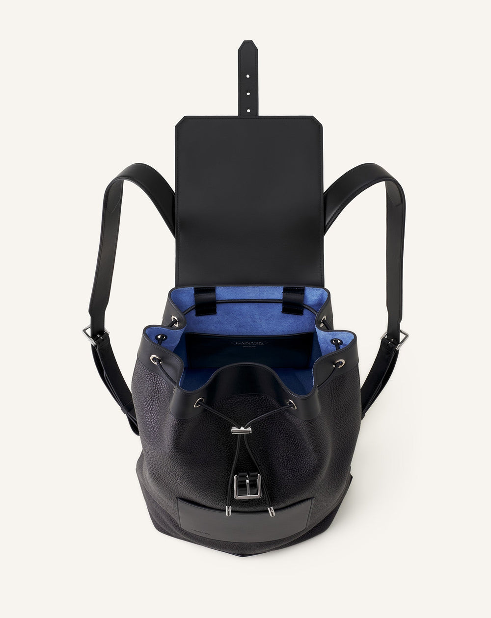 Sac À Dos Zaino En Cuir Black | Lanvin Men