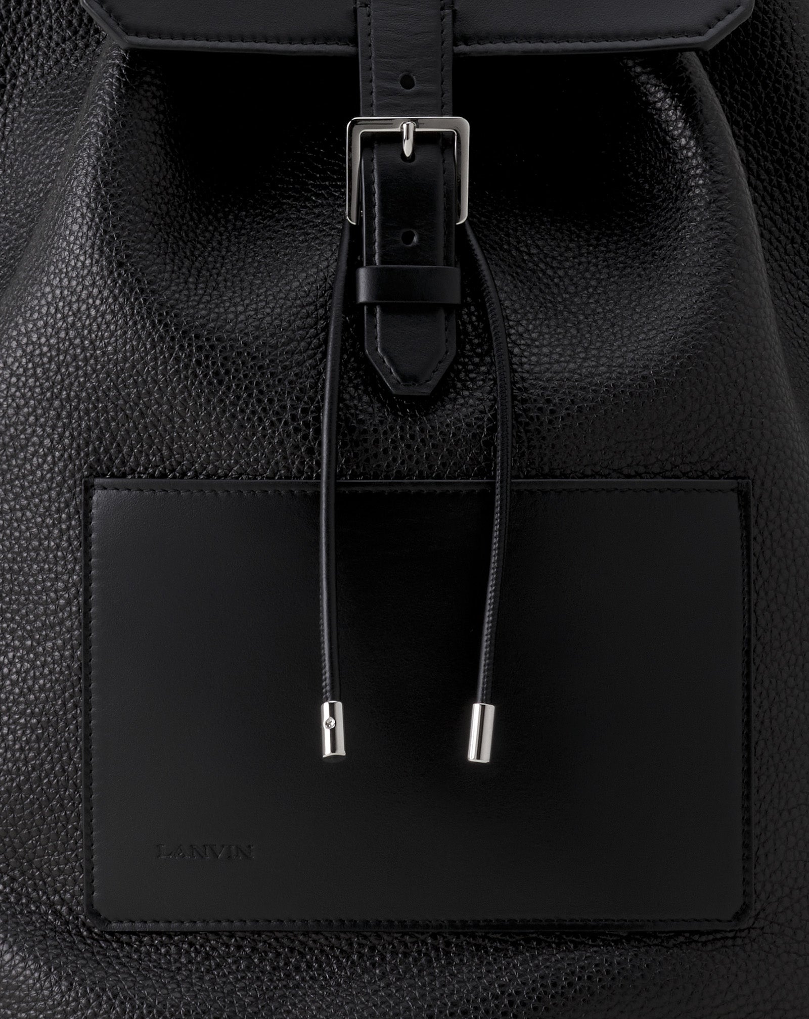 Sac À Dos Zaino En Cuir Black | Lanvin Men