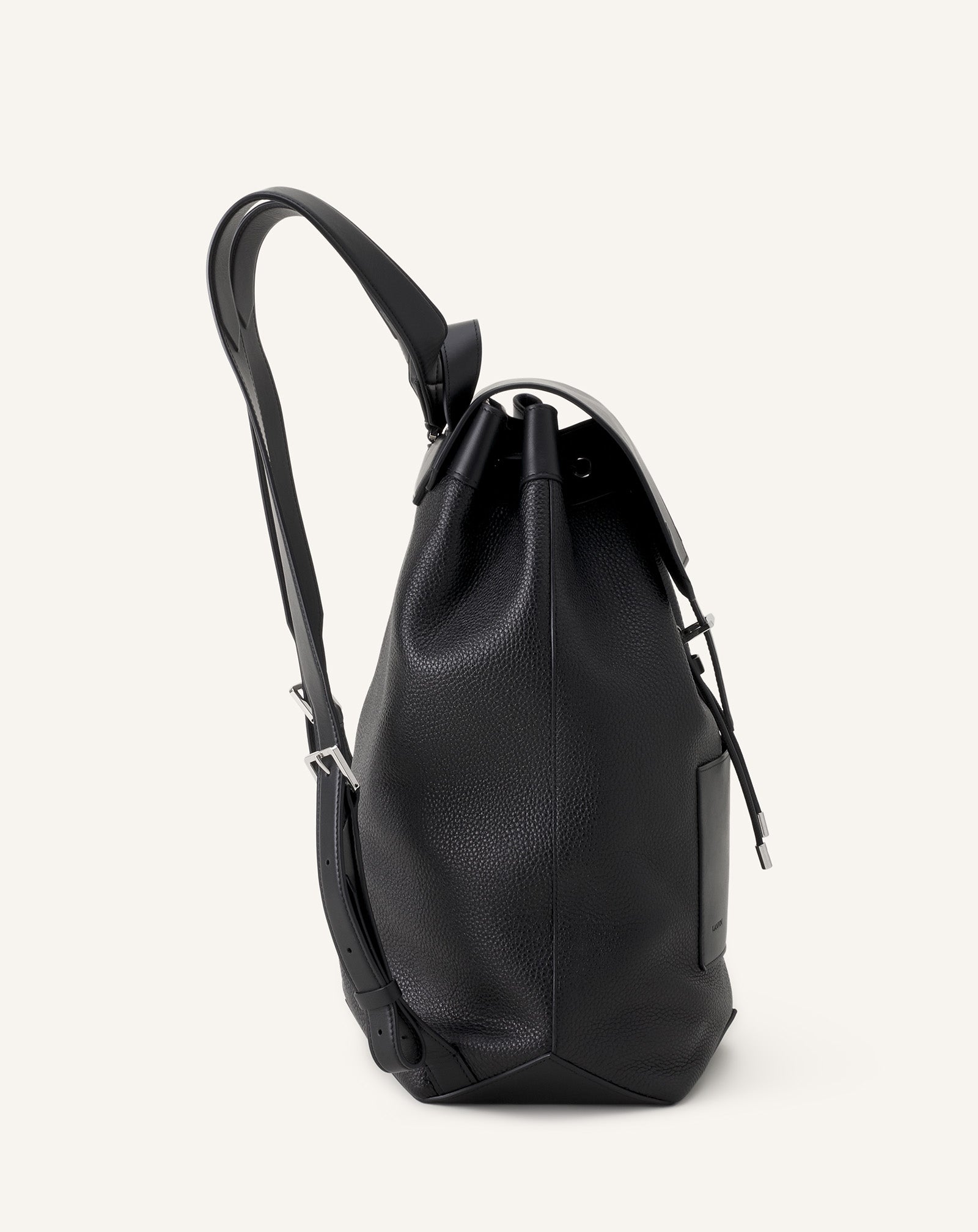 Sac À Dos Zaino En Cuir Black | Lanvin Men