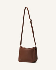 Brown Compagnon Asymmetrical Leather Clutch Bag | Lanvin Women