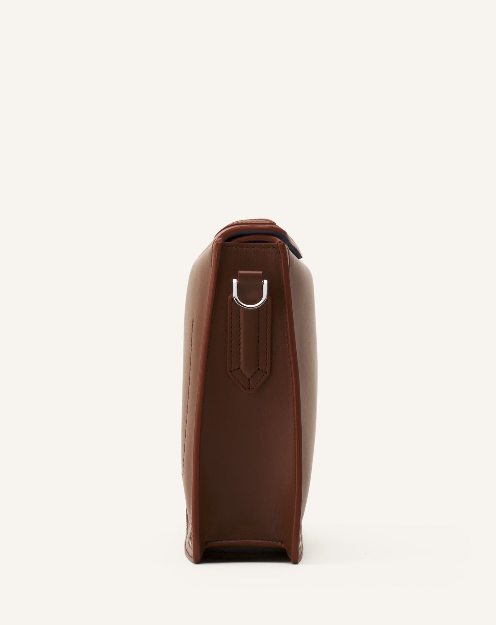 Brown Compagnon Asymmetrical Leather Clutch Bag | Lanvin Women
