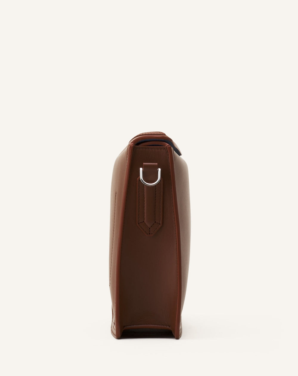 Brown Compagnon Asymmetrical Leather Clutch Bag | Lanvin Women