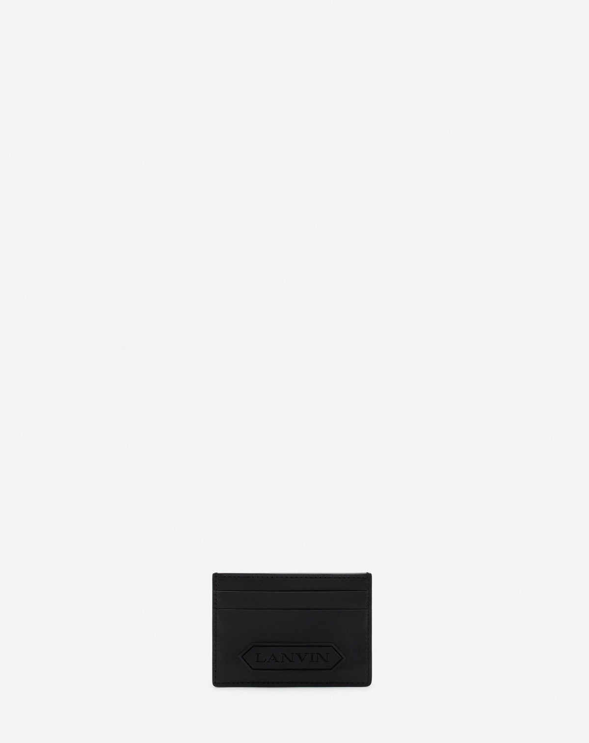 Black Lanvin Signature Leather Cardholder | Lanvin Men