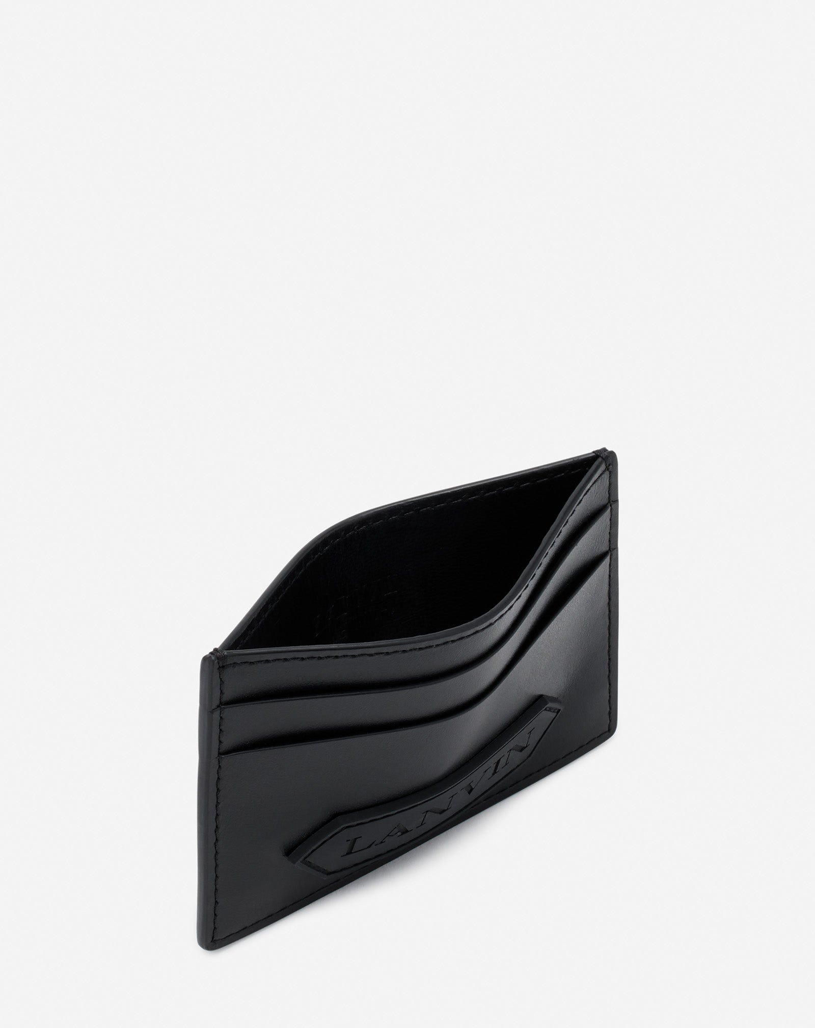 Black Lanvin Signature Leather Cardholder | Lanvin Men