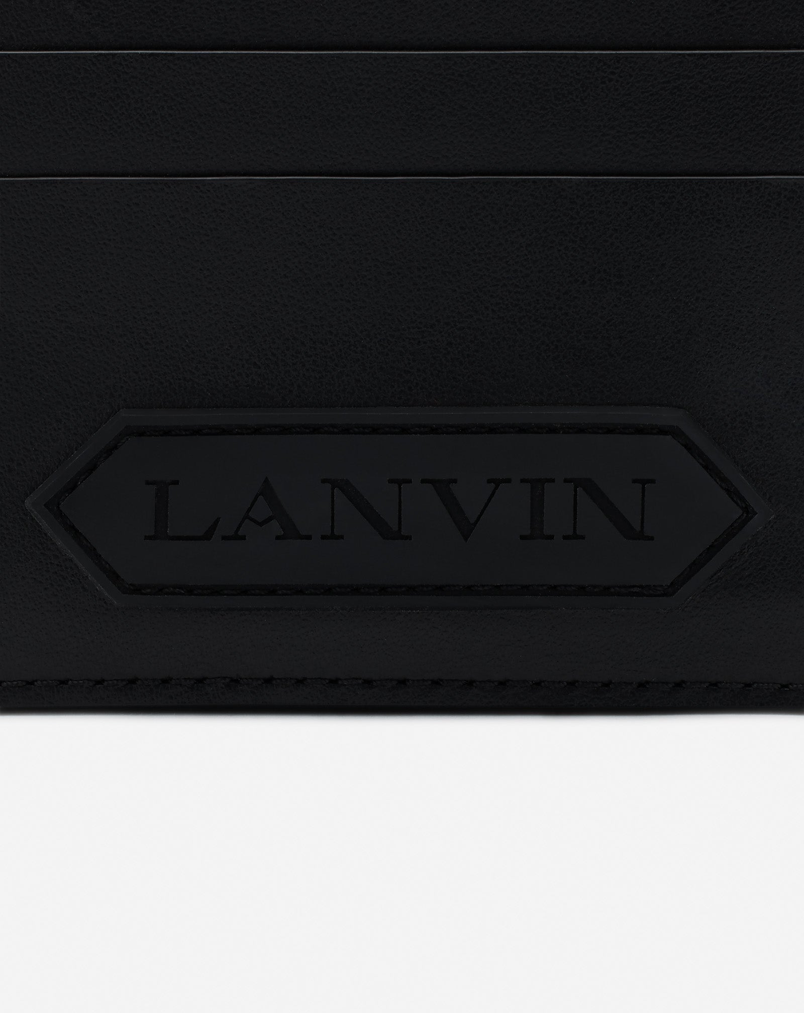 Black Lanvin Signature Leather Cardholder | Lanvin Men
