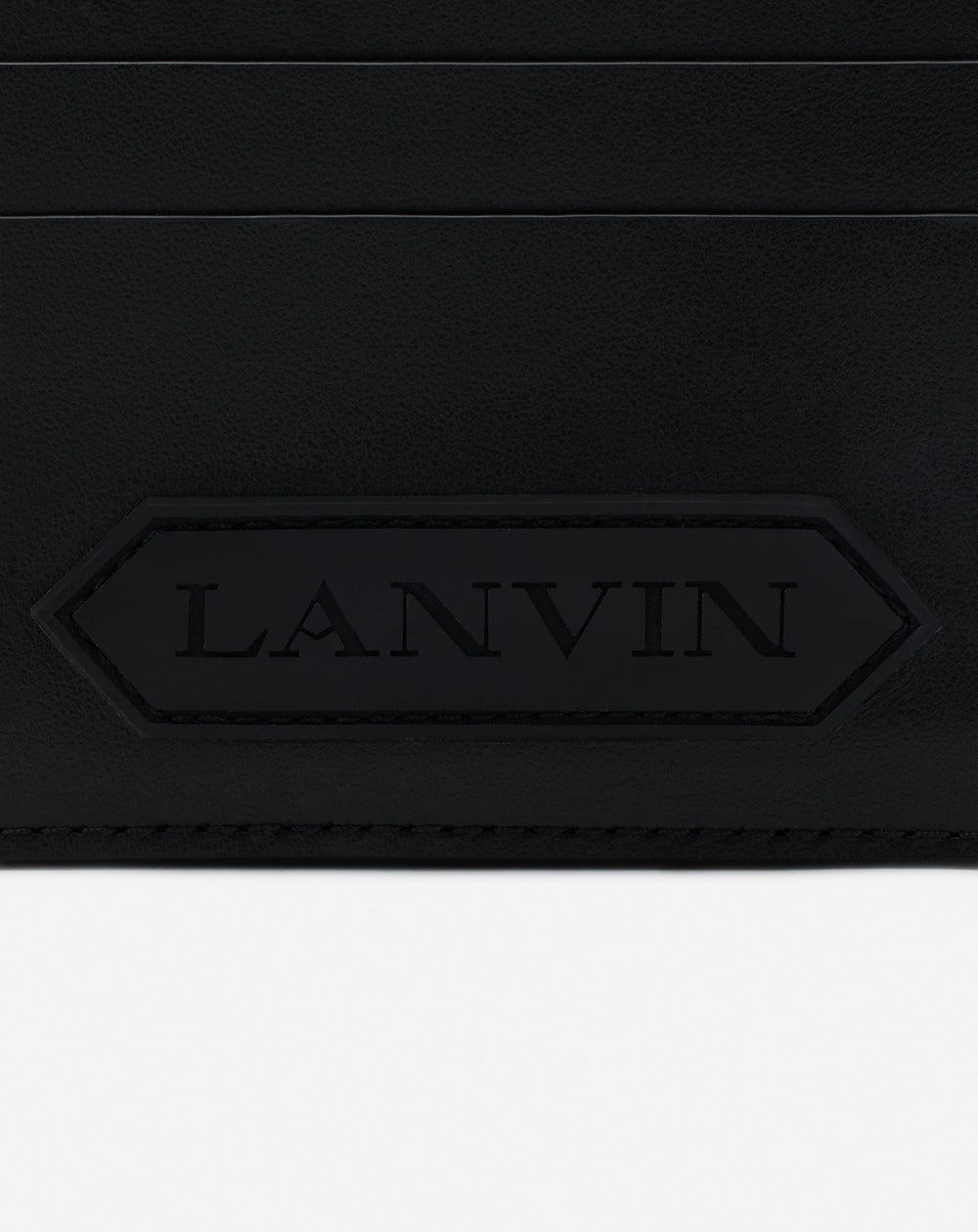 Black Lanvin Signature Leather Cardholder | Lanvin Men