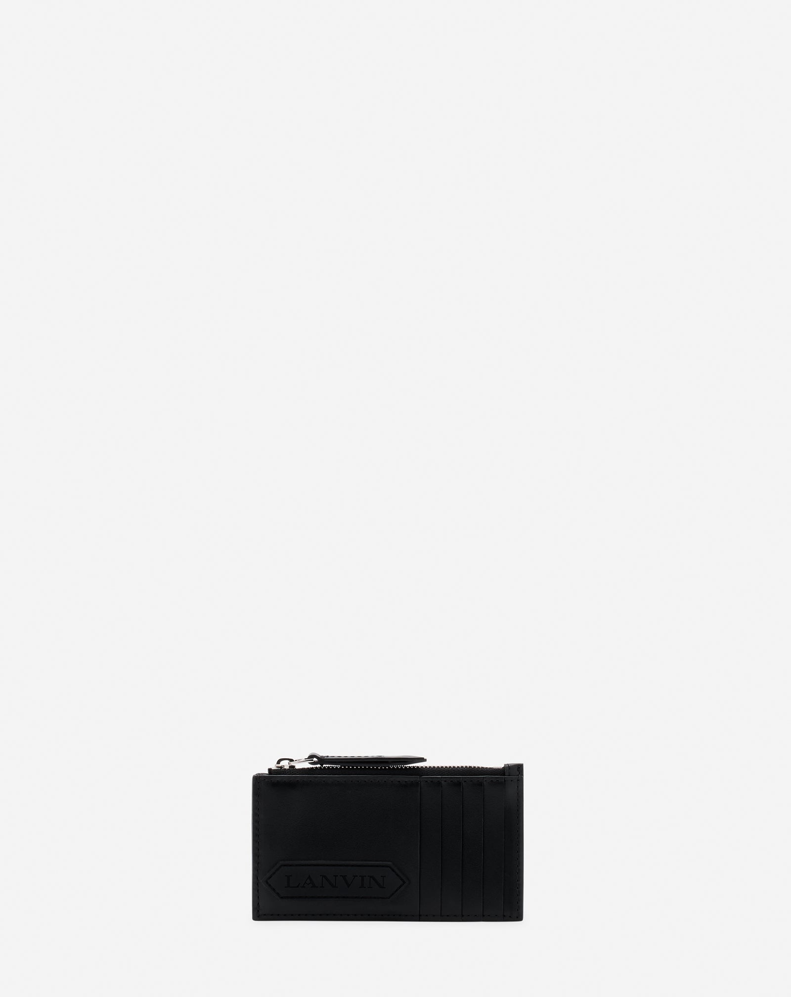 Black Lanvin Signature Leather Cardholder | Lanvin Men