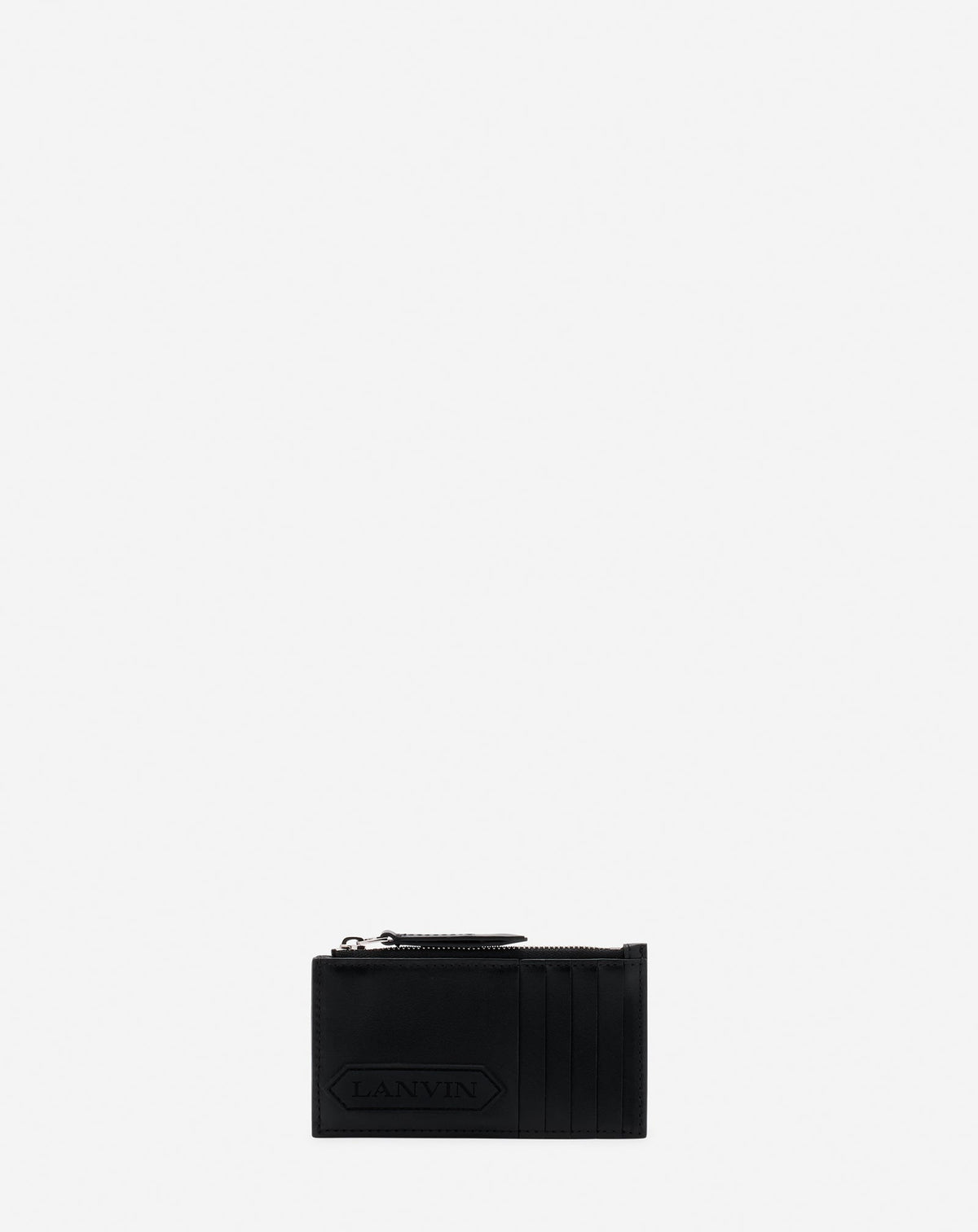 Black Lanvin Signature Leather Cardholder | Lanvin Men