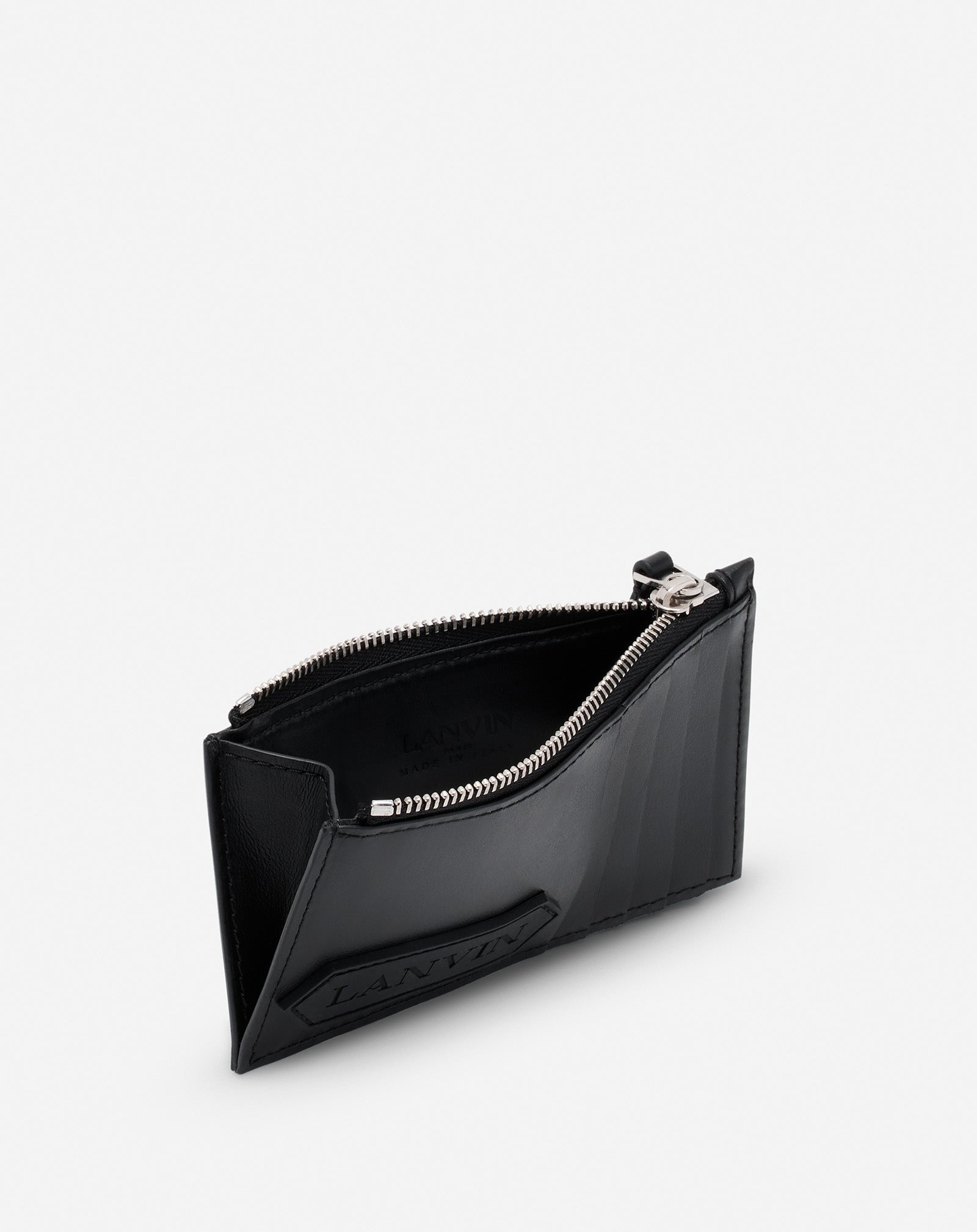 Black Lanvin Signature Leather Cardholder | Lanvin Men