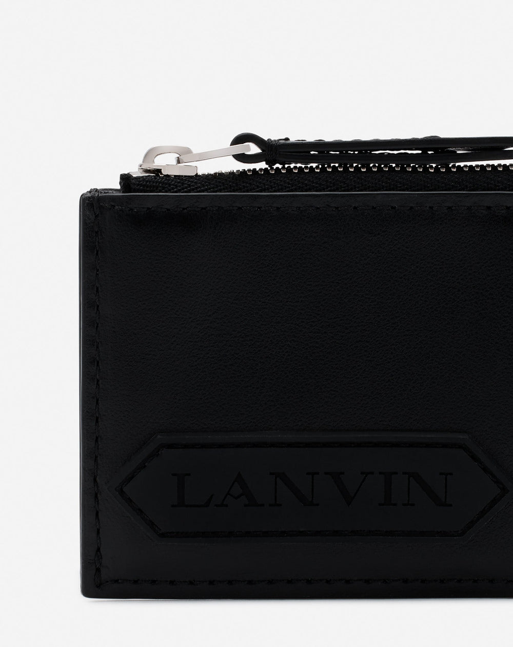 Black Lanvin Signature Leather Cardholder | Lanvin Men