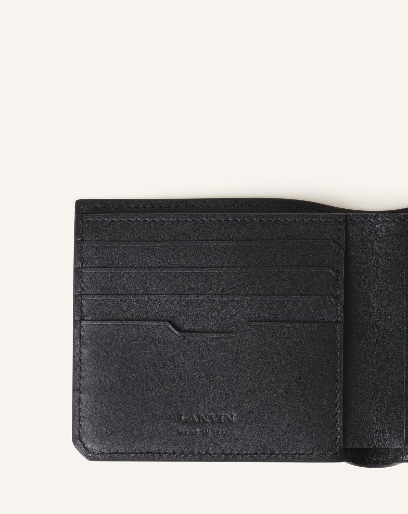 Black Compagnon Leather Wallet | Lanvin Women