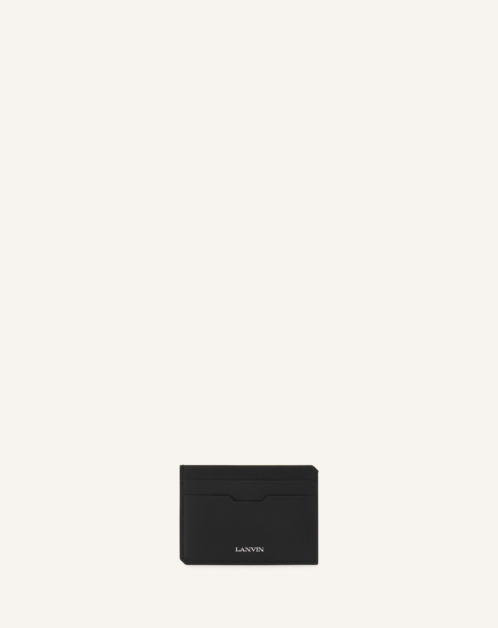 Black Compagnon Leather Cardholder | Lanvin Women
