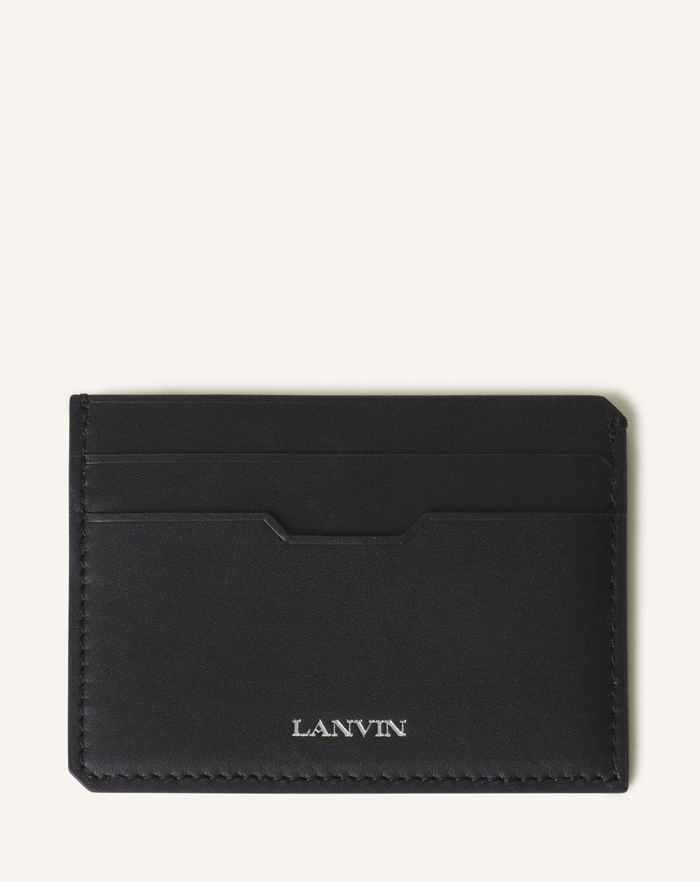Black Compagnon Leather Cardholder | Lanvin Women