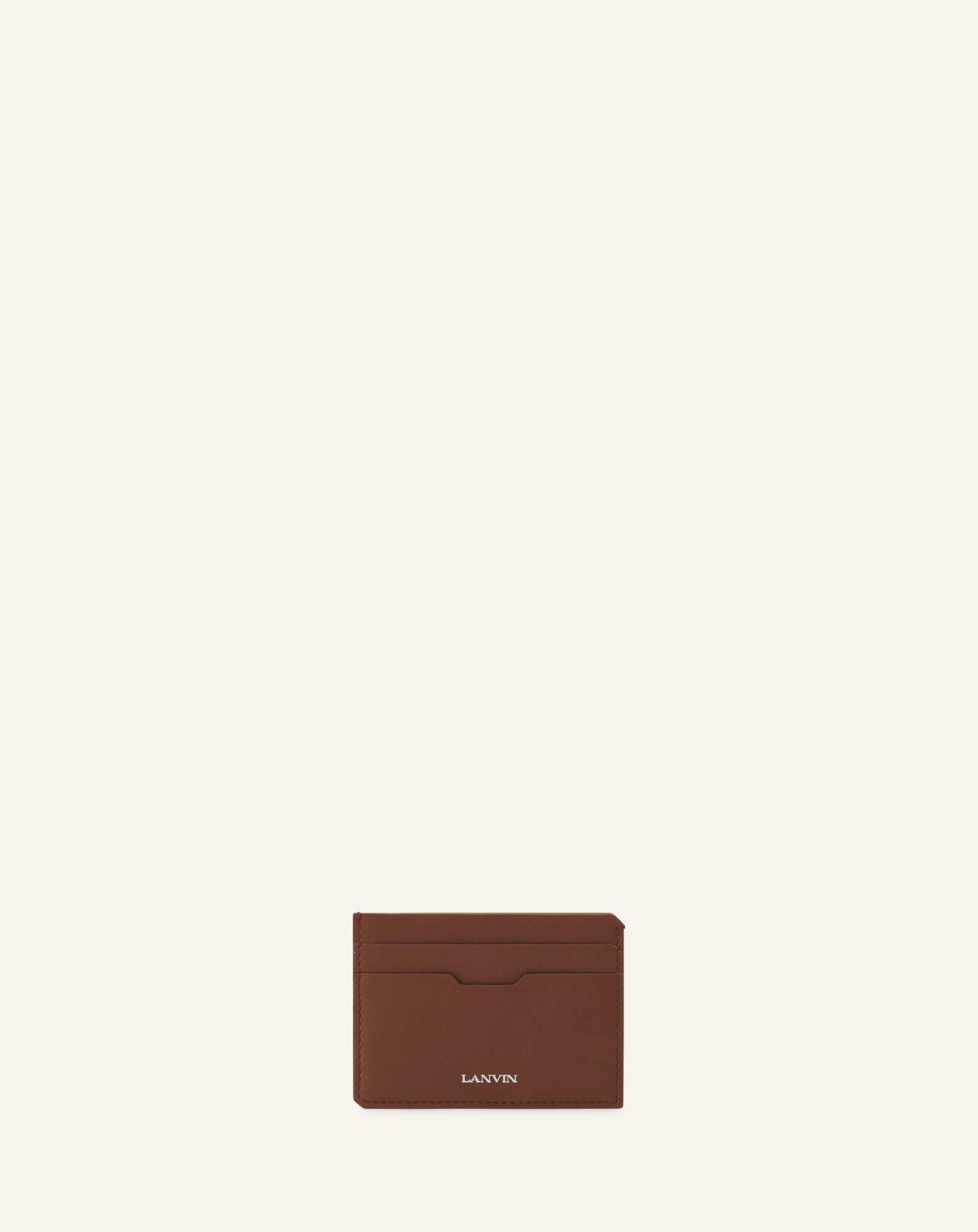 Brown Compagnon Leather Cardholder | Lanvin Women