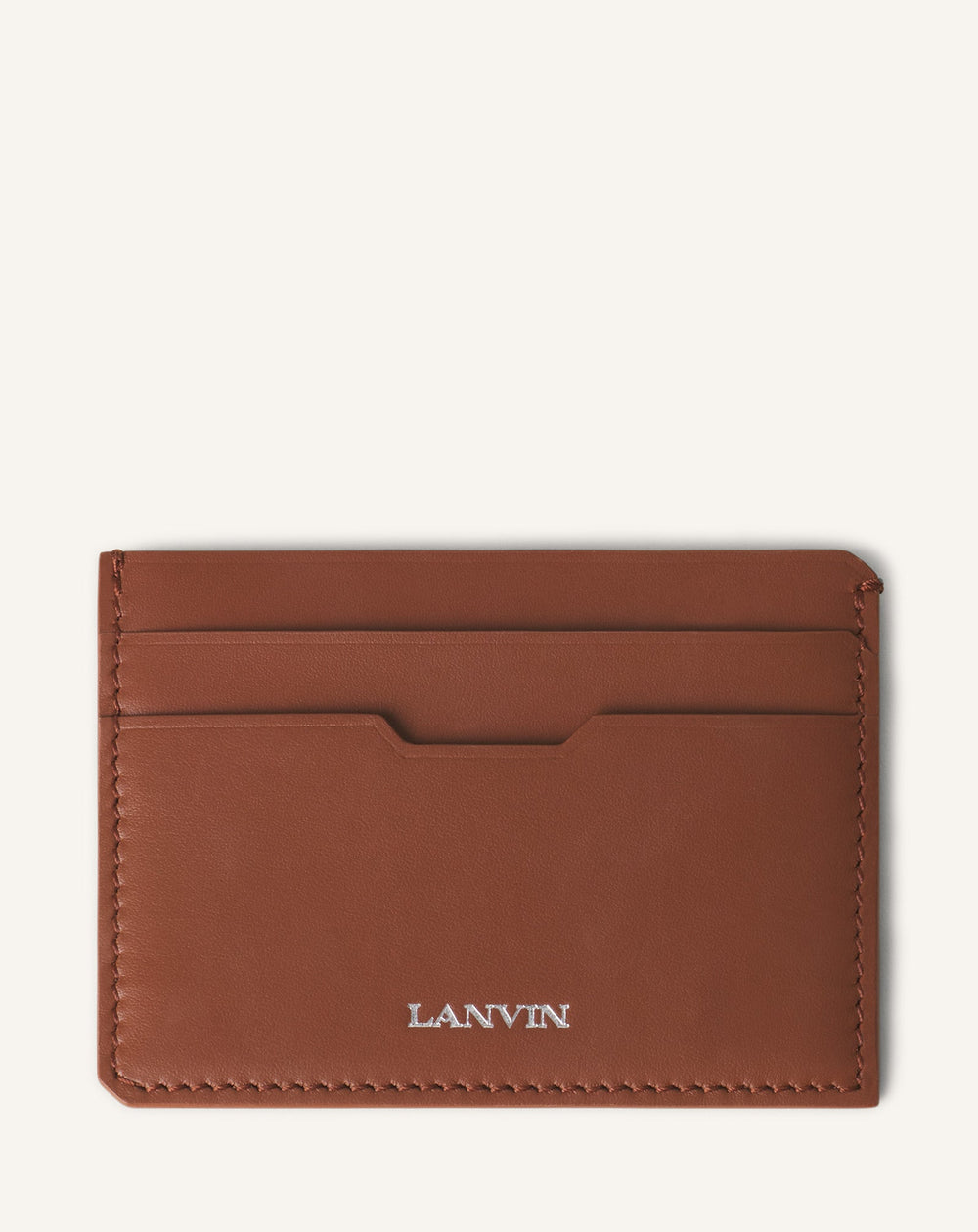 Brown Compagnon Leather Cardholder | Lanvin Women