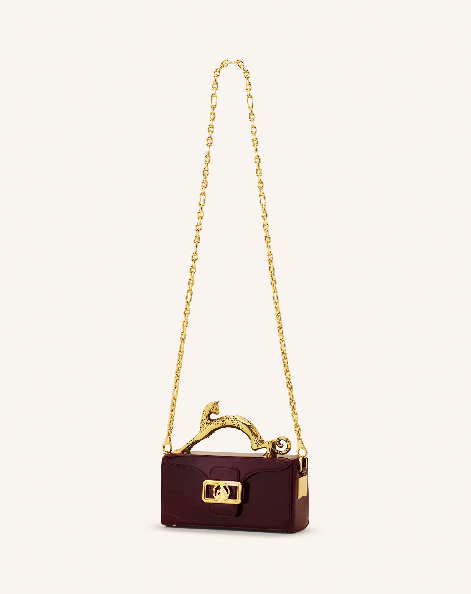 Brown Pencil Cat Nano Patent Leather Bag | Lanvin Women