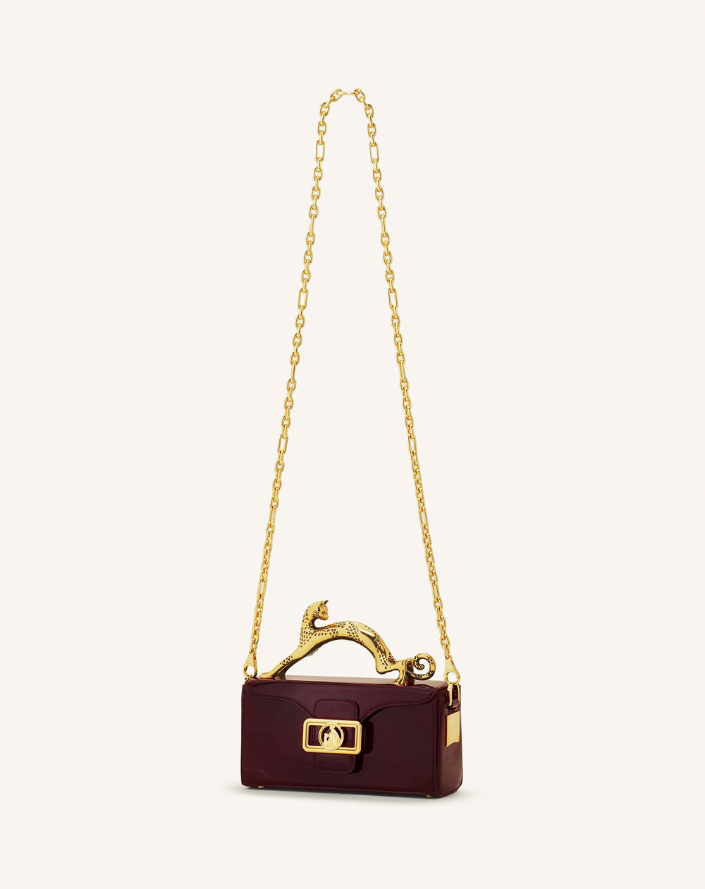 Brown Pencil Cat Nano Patent Leather Bag | Lanvin Women