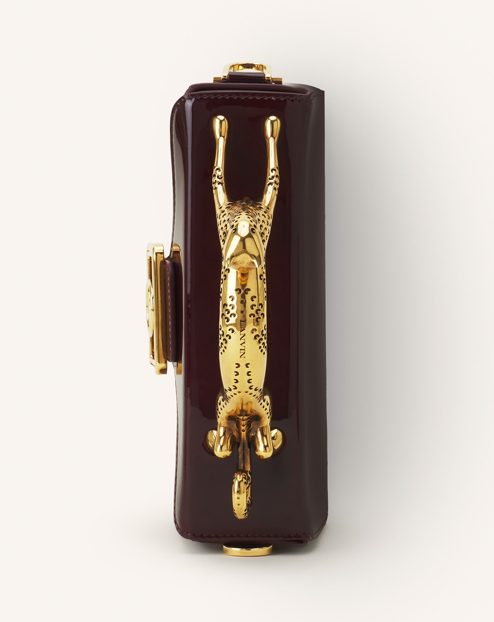 Brown Pencil Cat Nano Patent Leather Bag | Lanvin Women