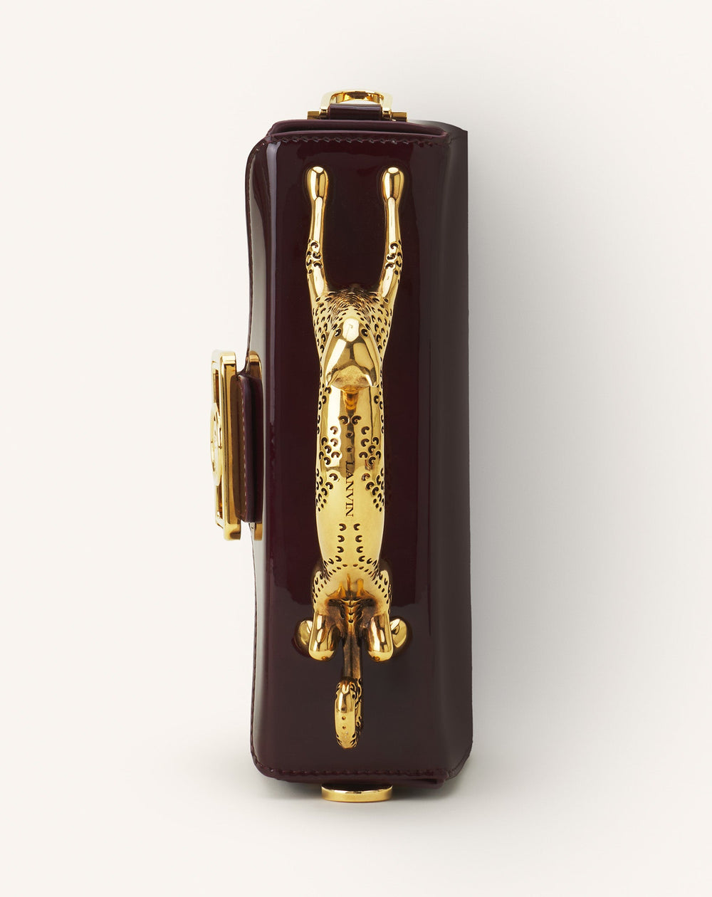 Brown Pencil Cat Nano Patent Leather Bag | Lanvin Women