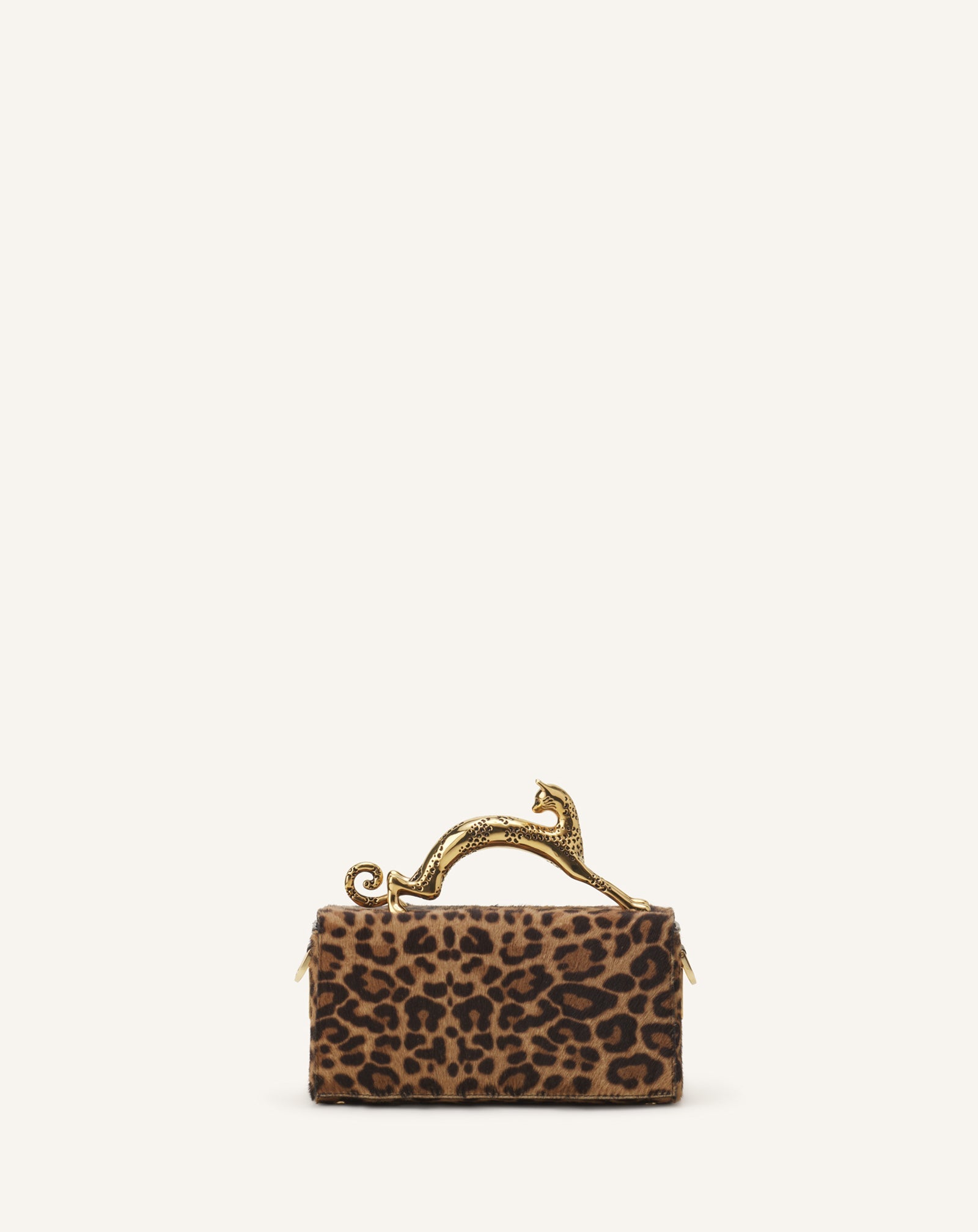 Sac Boîte Nano Avec Poignée Chat Imprimé Léopard Beige | Lanvin Women