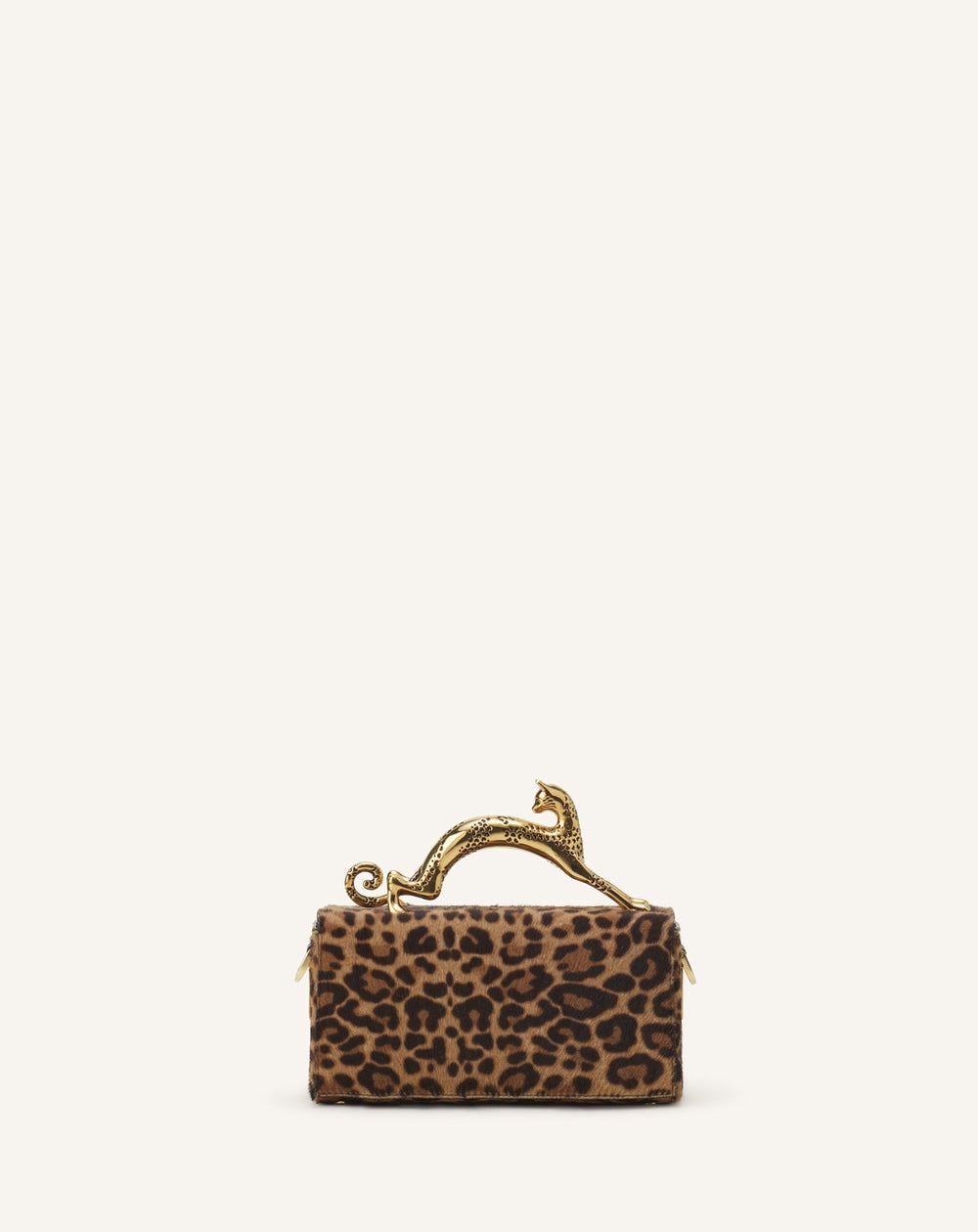 Sac Boîte Nano Avec Poignée Chat Imprimé Léopard Beige | Lanvin Women