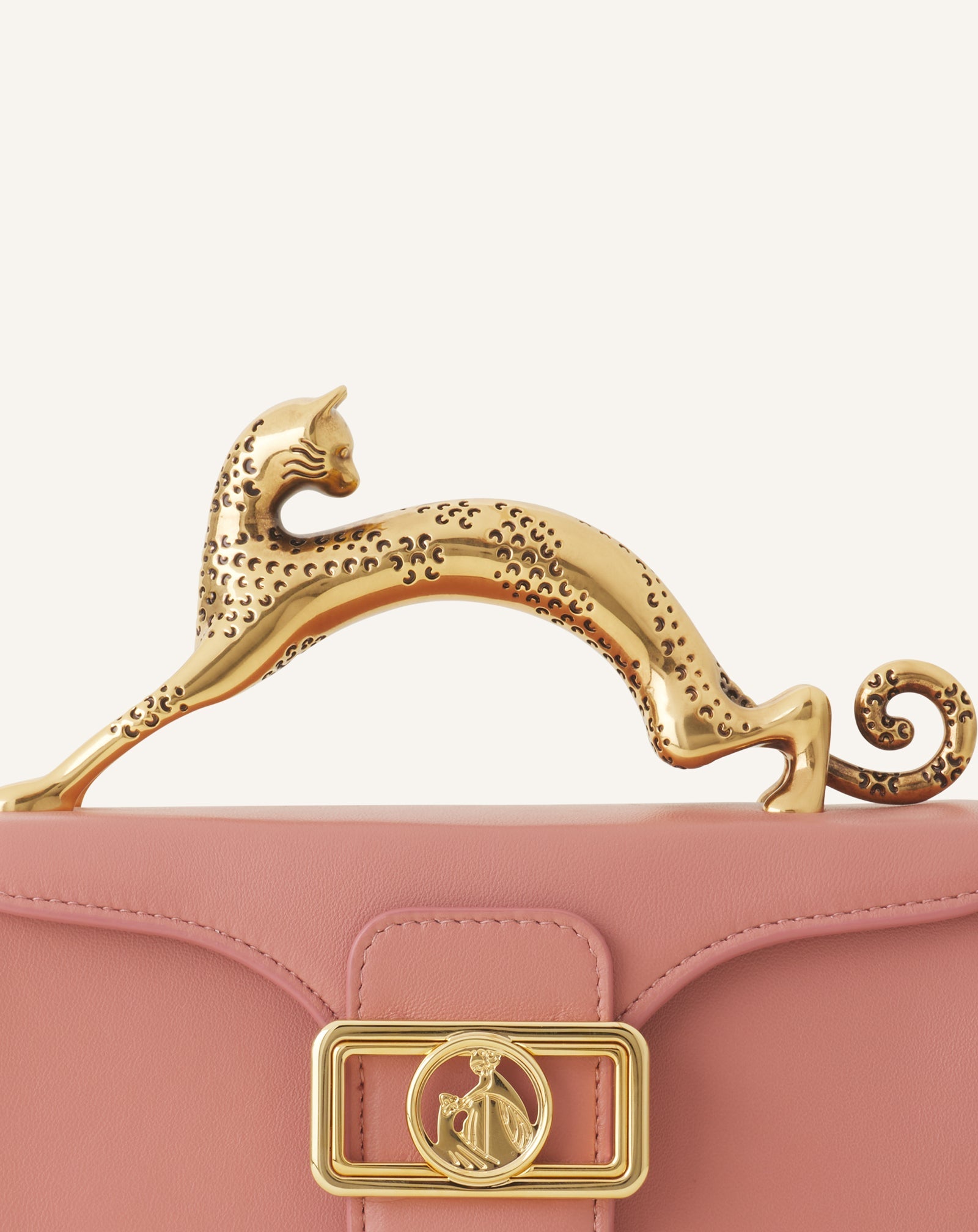 Pink Nano Pencil Cat Leather Bag | Lanvin Women