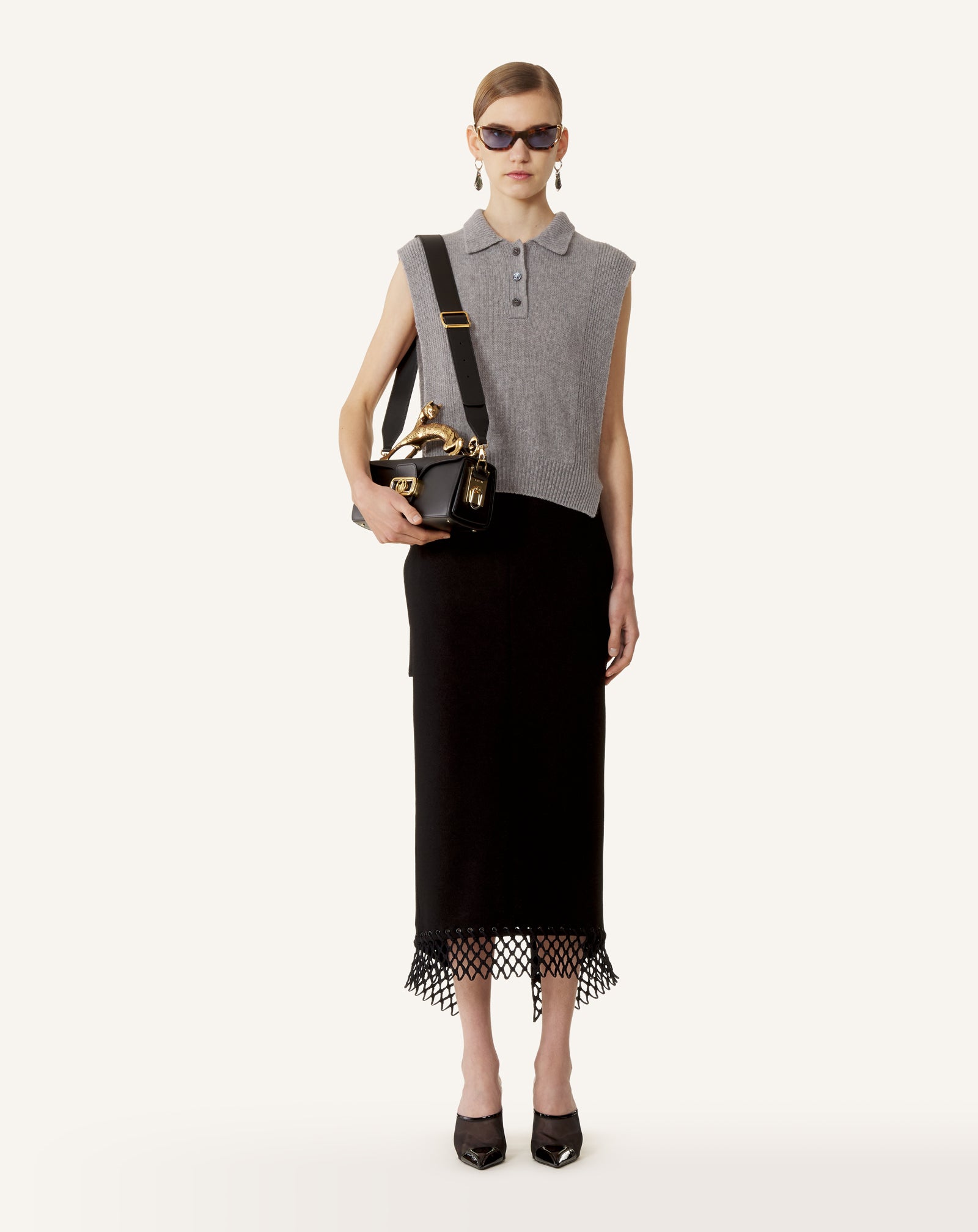 PENCIL CAT BAG IN BOX CALF | Lanvin Women