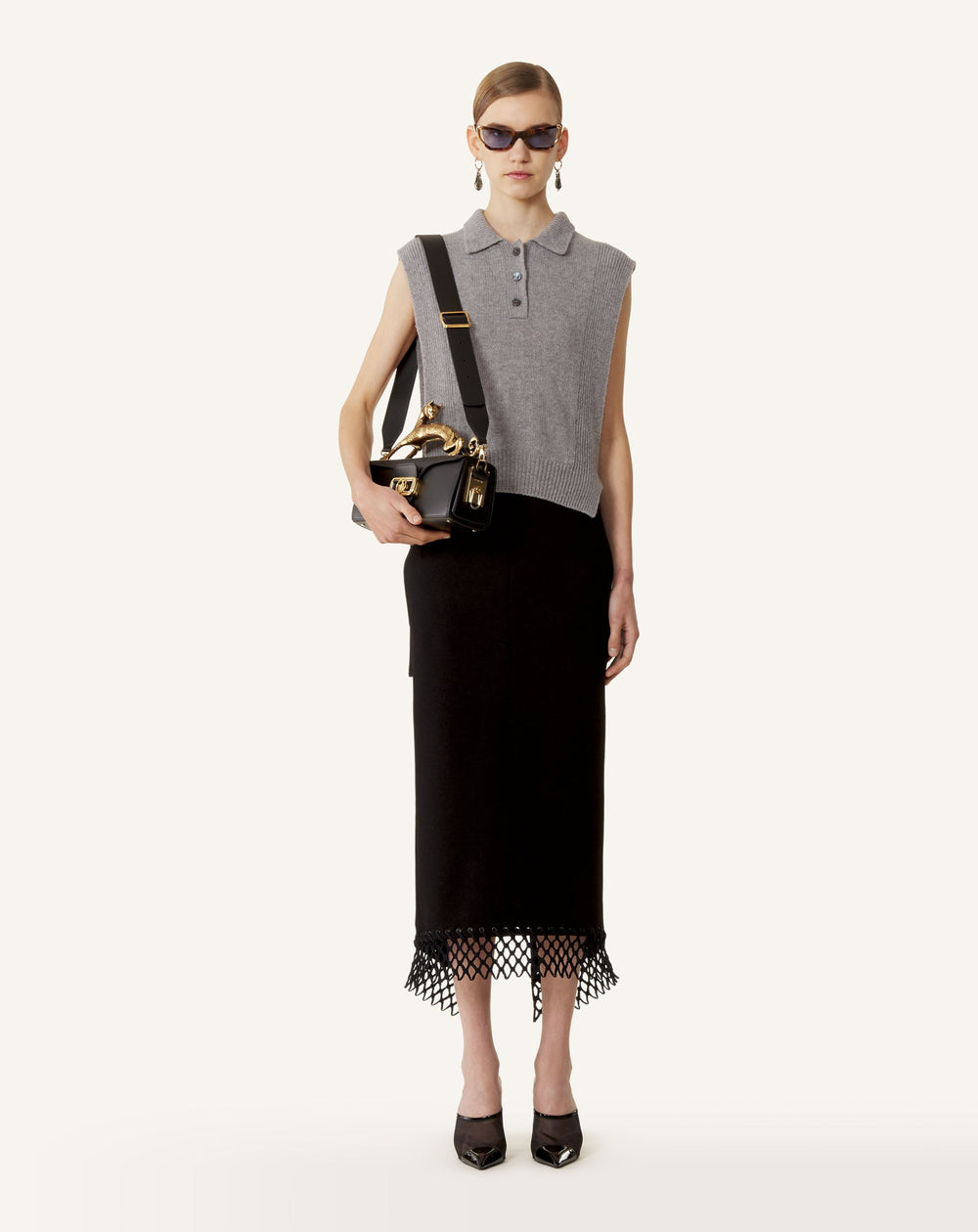 PENCIL CAT BAG IN BOX CALF | Lanvin Women