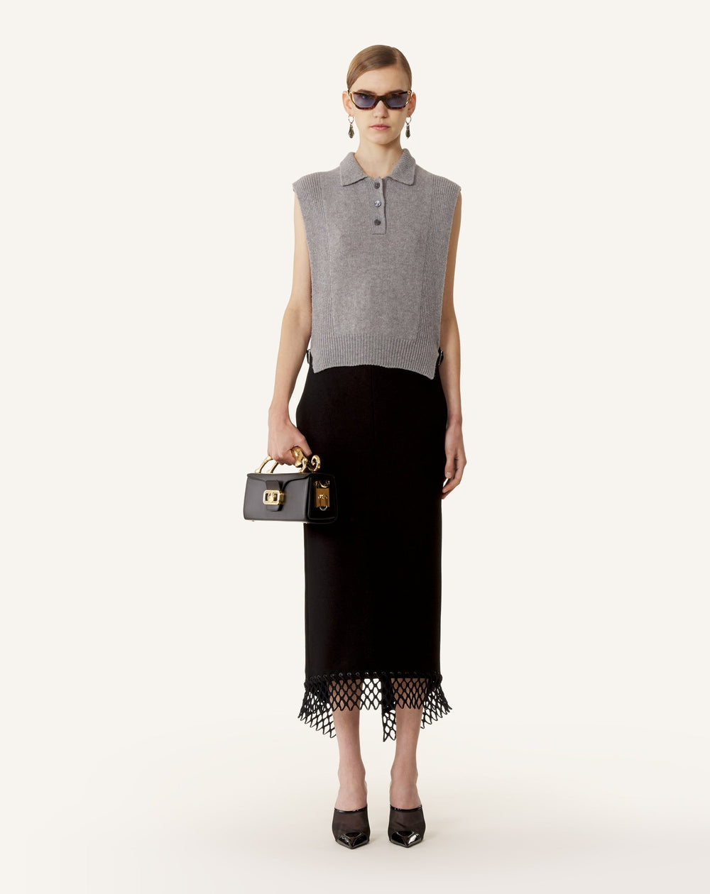 PENCIL CAT BAG IN BOX CALF | Lanvin Women