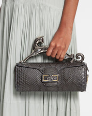 Black Medium Pencil Cat Bag In Python | Lanvin Women