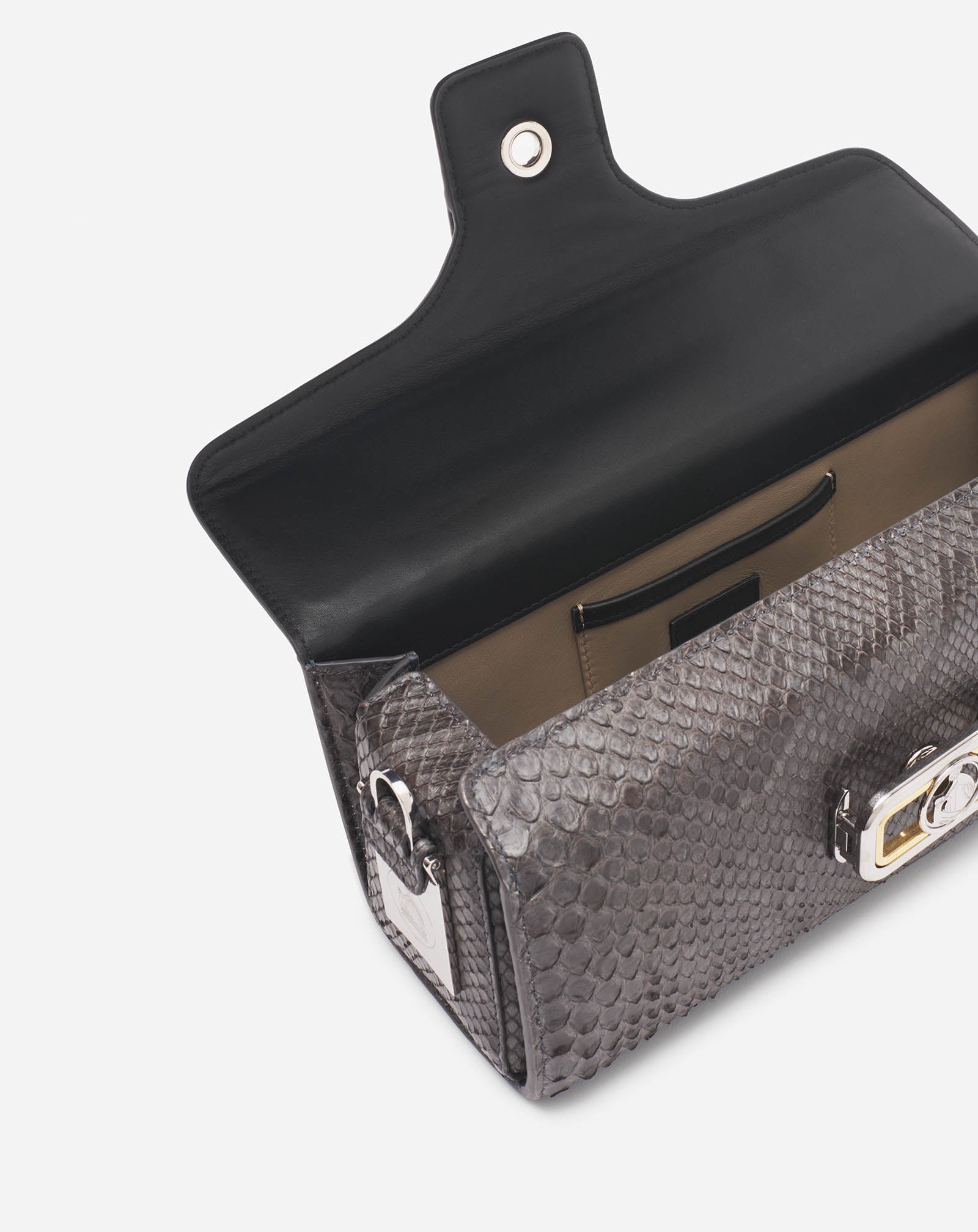 Black Medium Pencil Cat Bag In Python | Lanvin Women