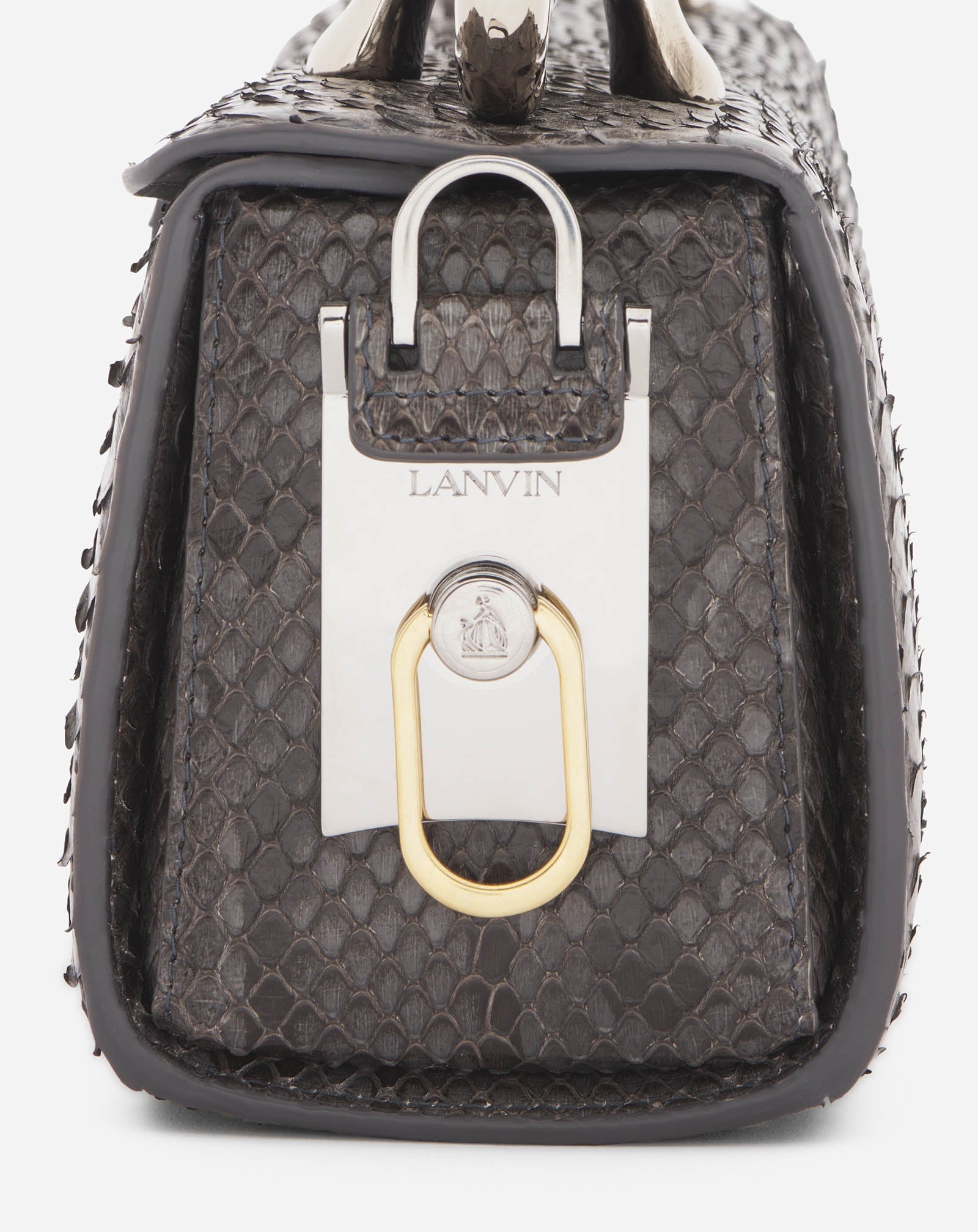Black Medium Pencil Cat Bag In Python | Lanvin Women